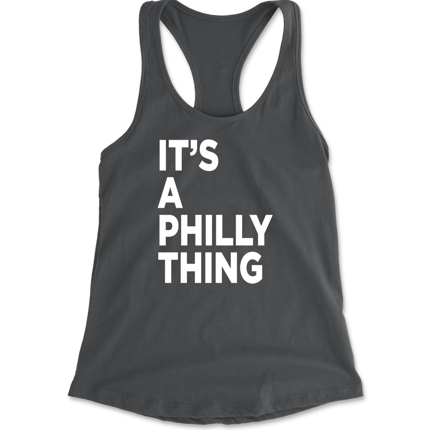 PHILLY It's A Philly Thing Racerback Tank Top for Women Charcoal Grey