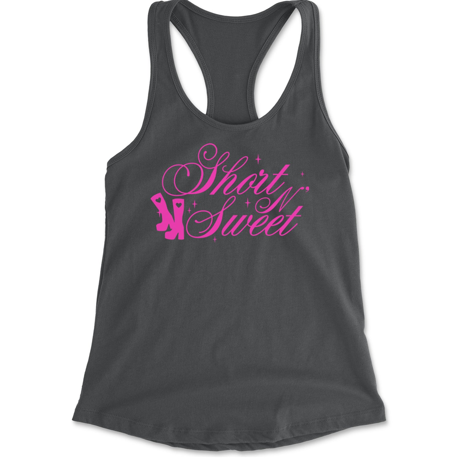 Boots Short N' Sweet Racerback Tank Top for Women Charcoal Grey