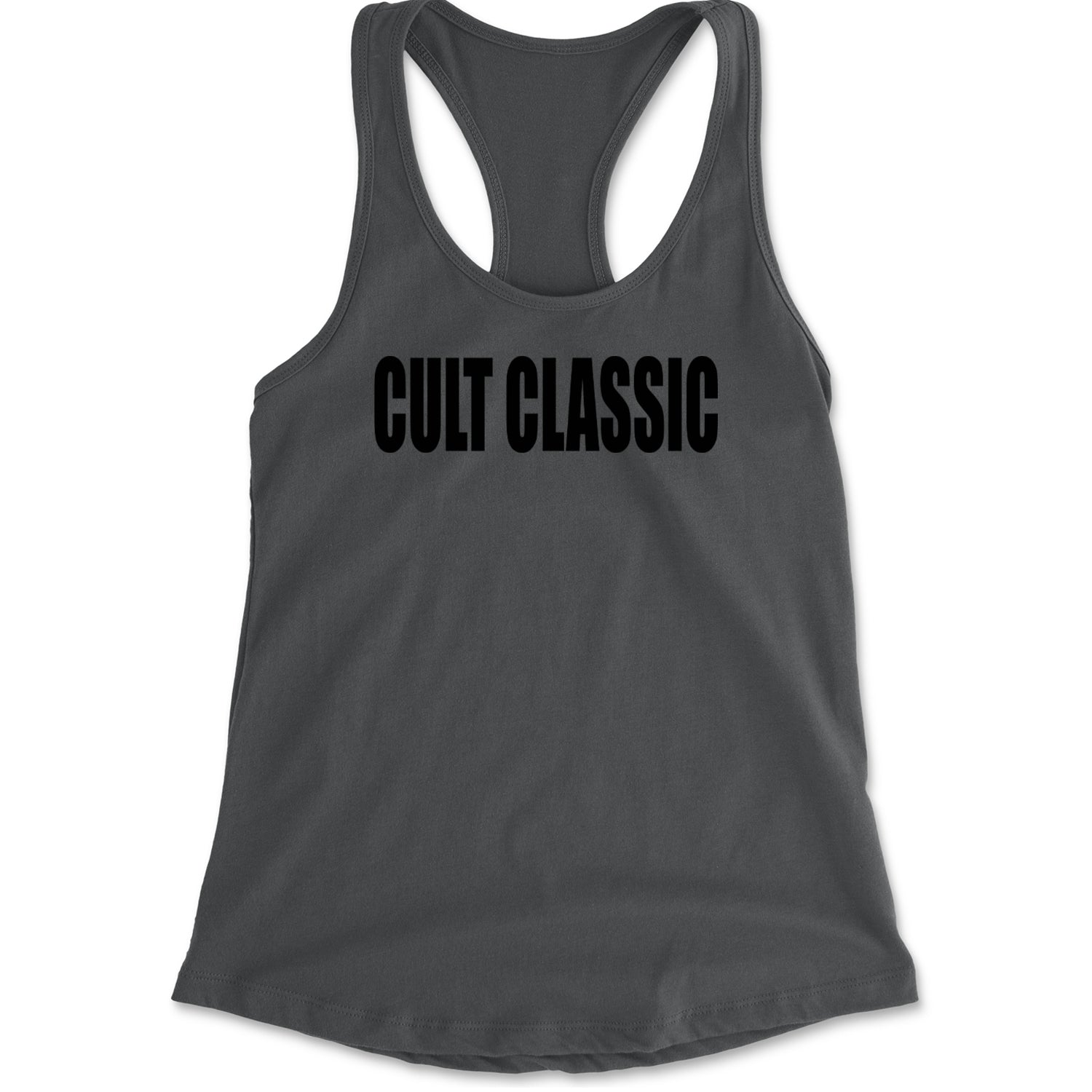 Cult Classic Pop Music Club Racerback Tank Top for Women Charcoal Grey