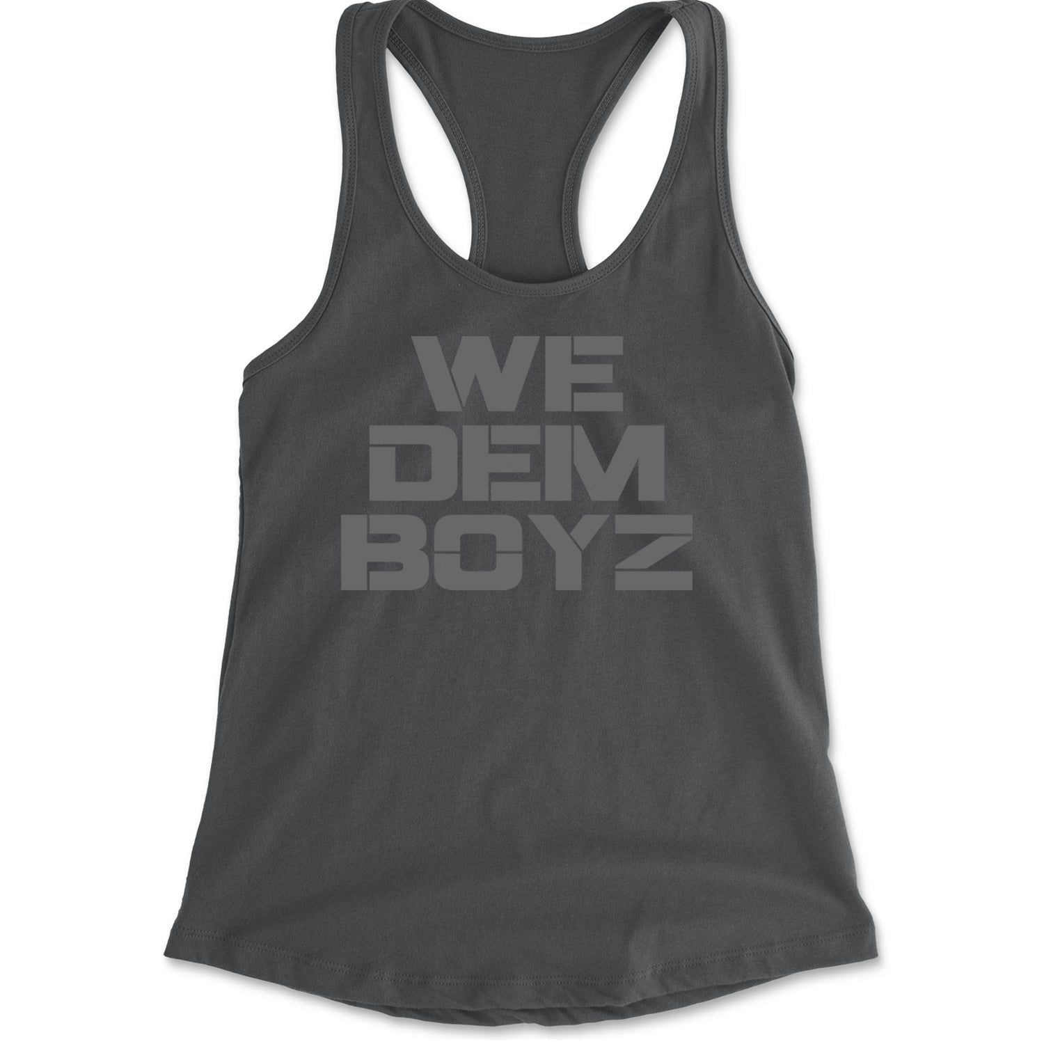 WE Dem Boys Dallas  Racerback Tank Top for Women Charcoal Grey