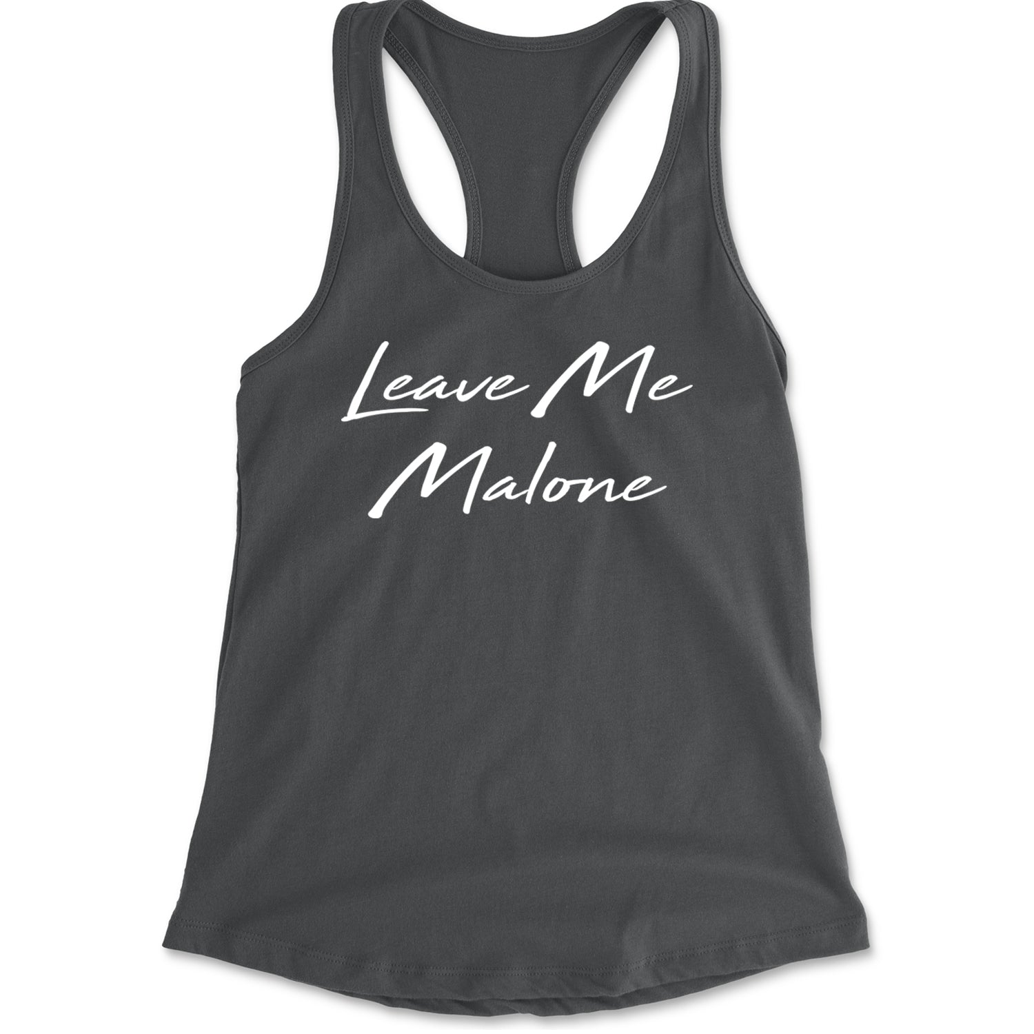 Leave Me Malone I'd Be Crying Rapper Racerback Tank Top for Women Charcoal Grey