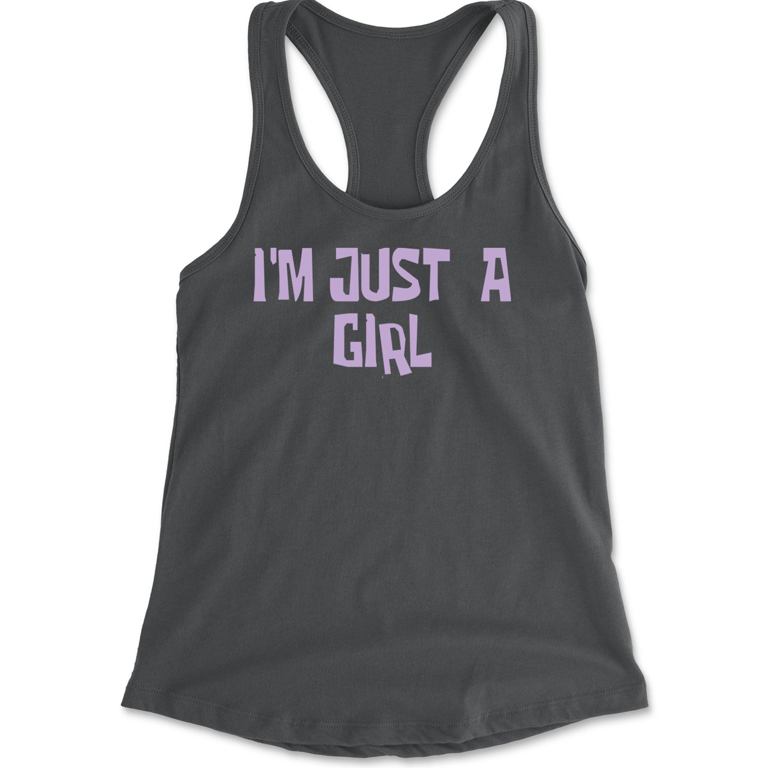 I'm Just A Girl Guts Music Racerback Tank Top for Women Charcoal Grey