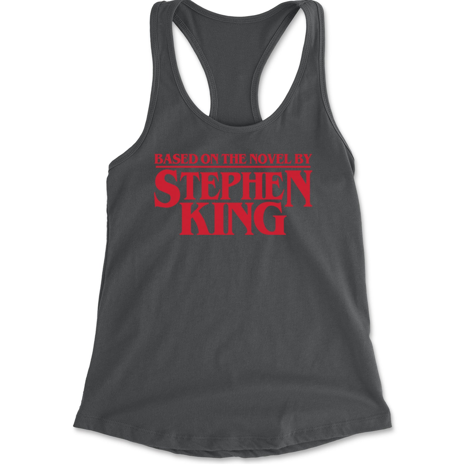 Based On The Novel By Stephen King Racerback Tank Top for Women Charcoal Grey