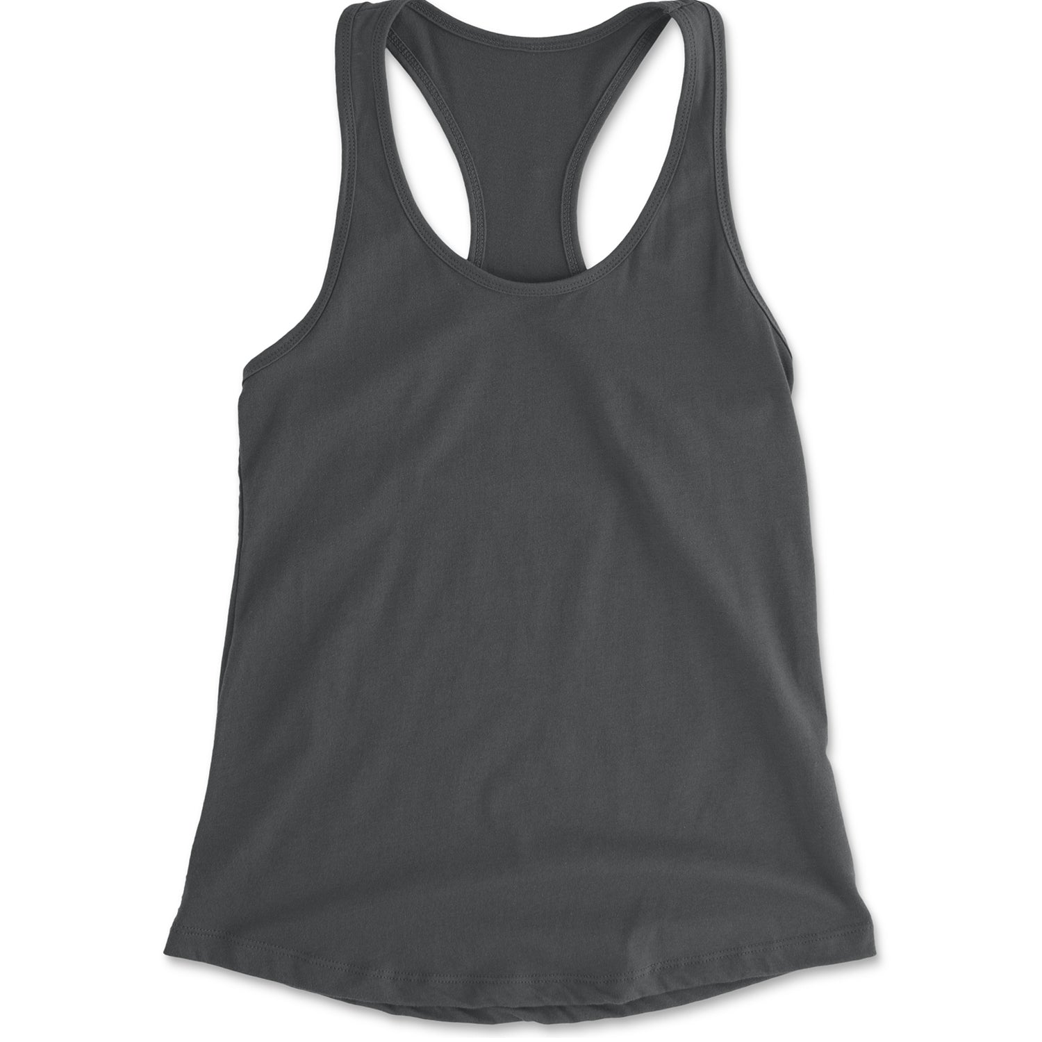 Basics - Pure & Simple Blank Apparel Racerback Tank Top for Women Charcoal Grey