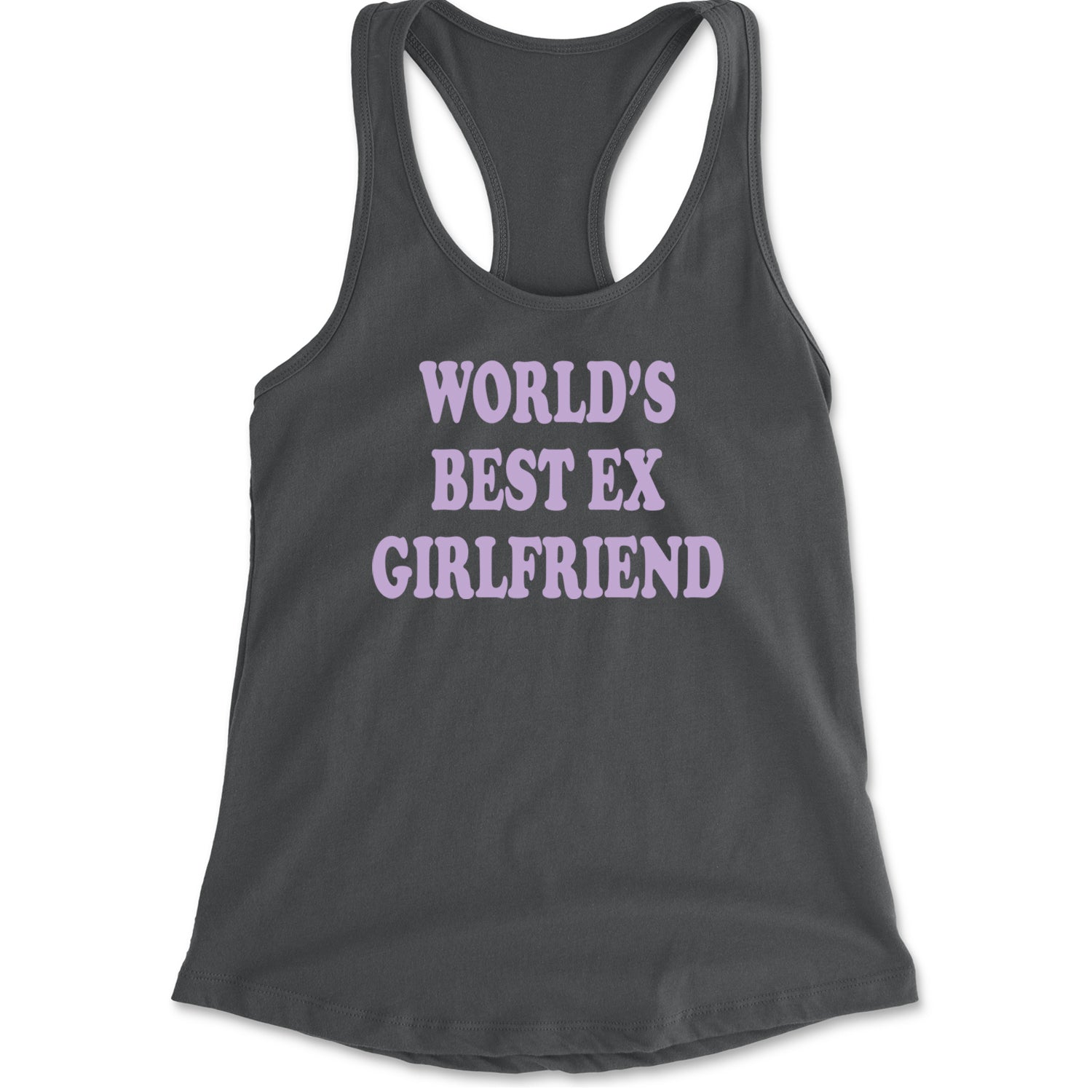 World's Best Ex Girlfriend Y2K Revenge Racerback Tank Top for Women Charcoal Grey