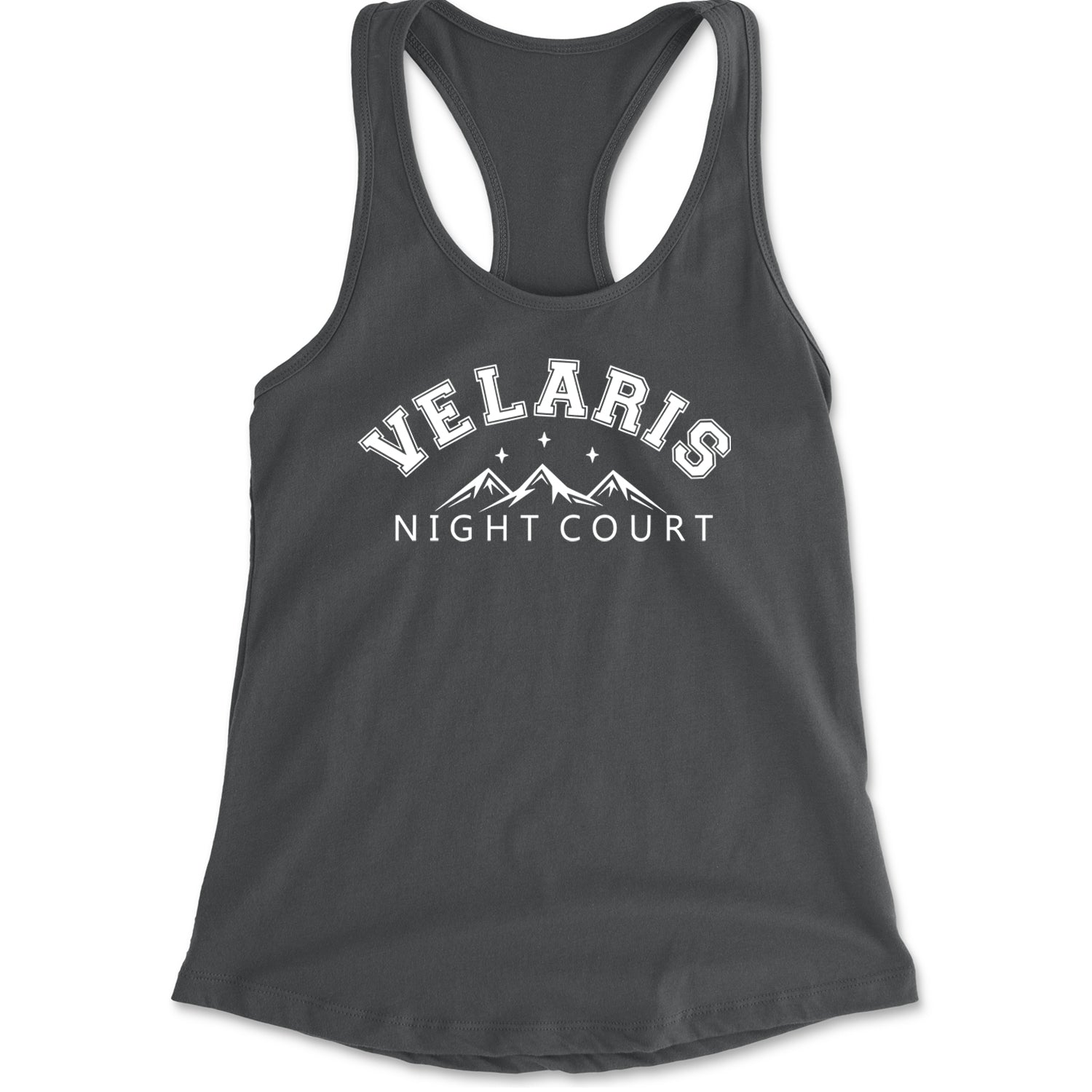 Velaris Night Court Squad Starfall Racerback Tank Top for Women Charcoal Grey