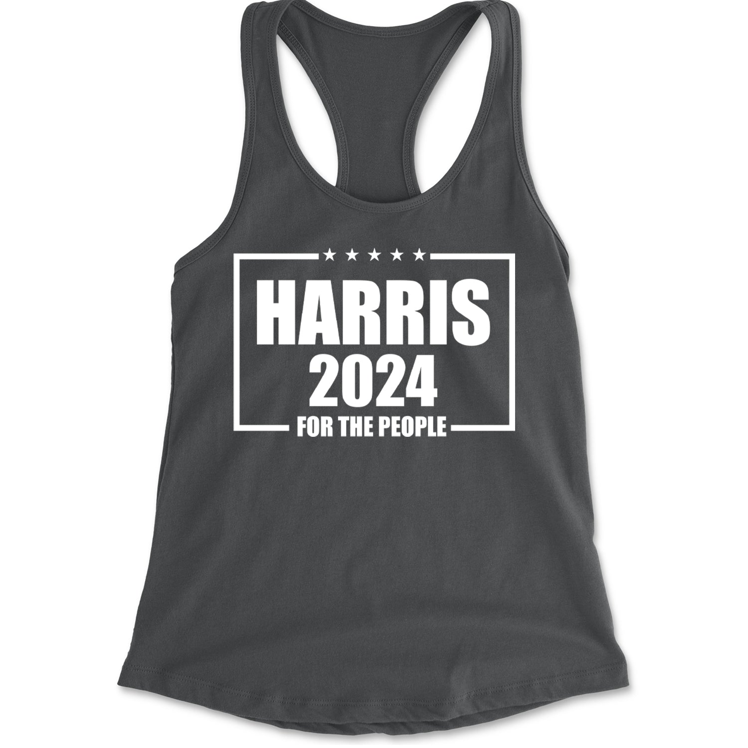 Harris 2024 - Vote For Kamala For President Racerback Tank Top for Women Charcoal Grey