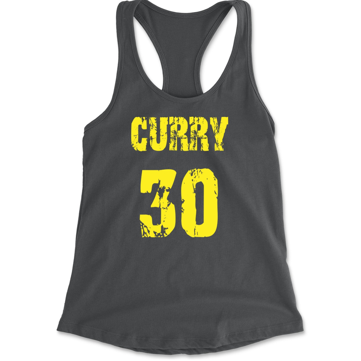 Curry #30 Racerback Tank Top for Women Charcoal Grey