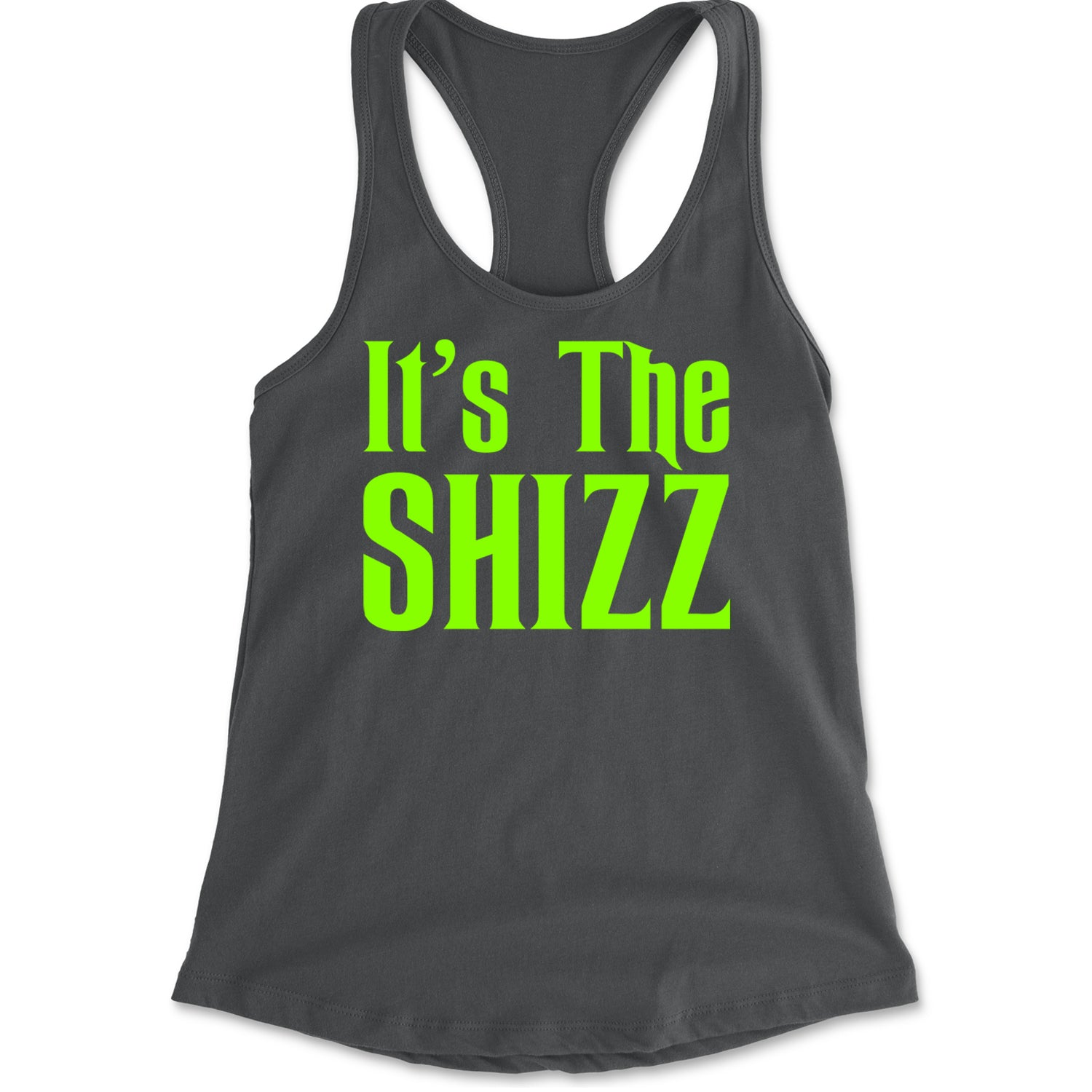 It's The Shizz Magical Racerback Tank Top for Women Charcoal Grey