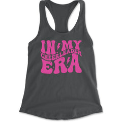 In My Cheerleader Era Racerback Tank Top for Women Charcoal Grey