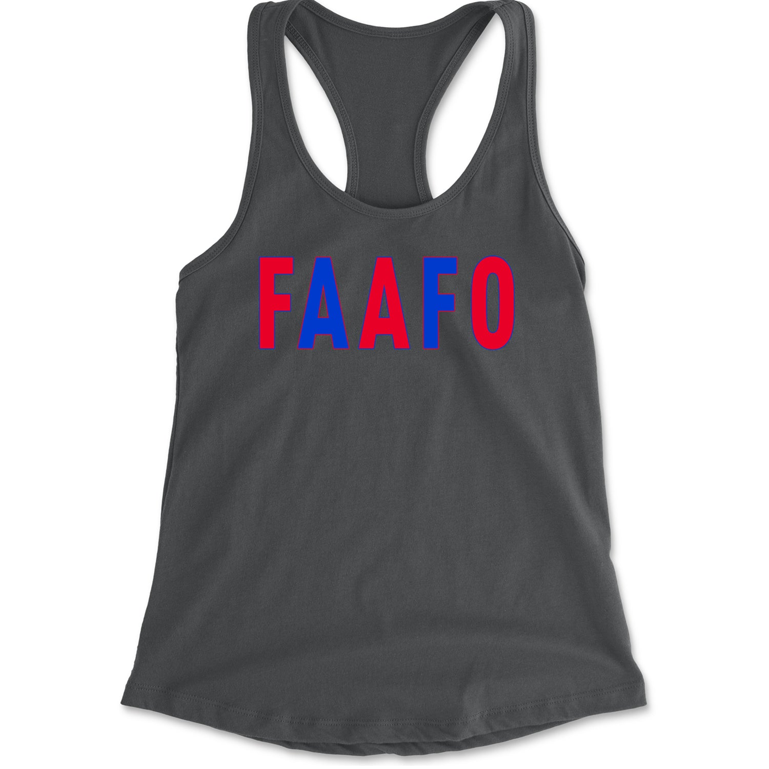 FAAFO Olympic Team USA Shirt Racerback Tank Top for Women Charcoal Grey