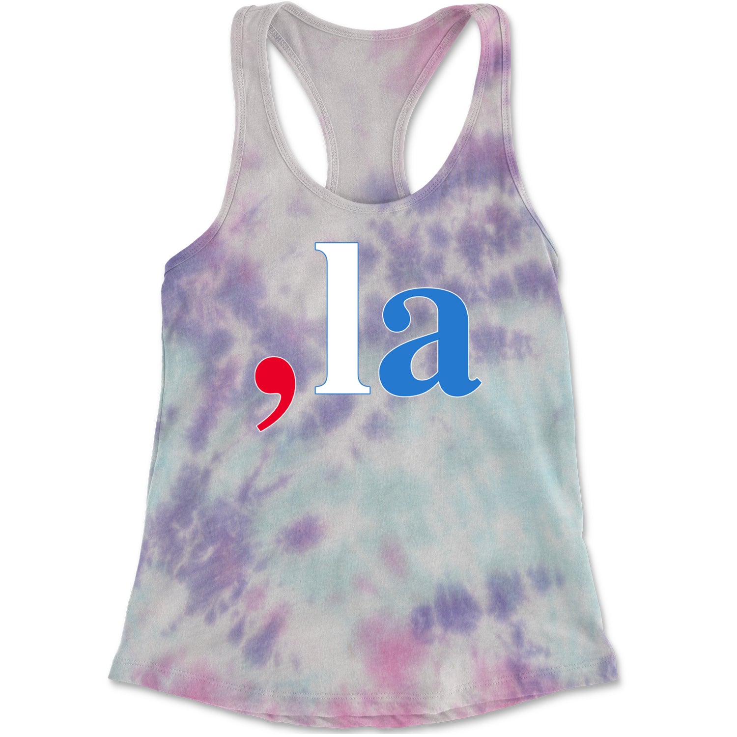 Comma-La - Support Kamala Harris For President 2024 Racerback Tank Top for Women Cotton Candy