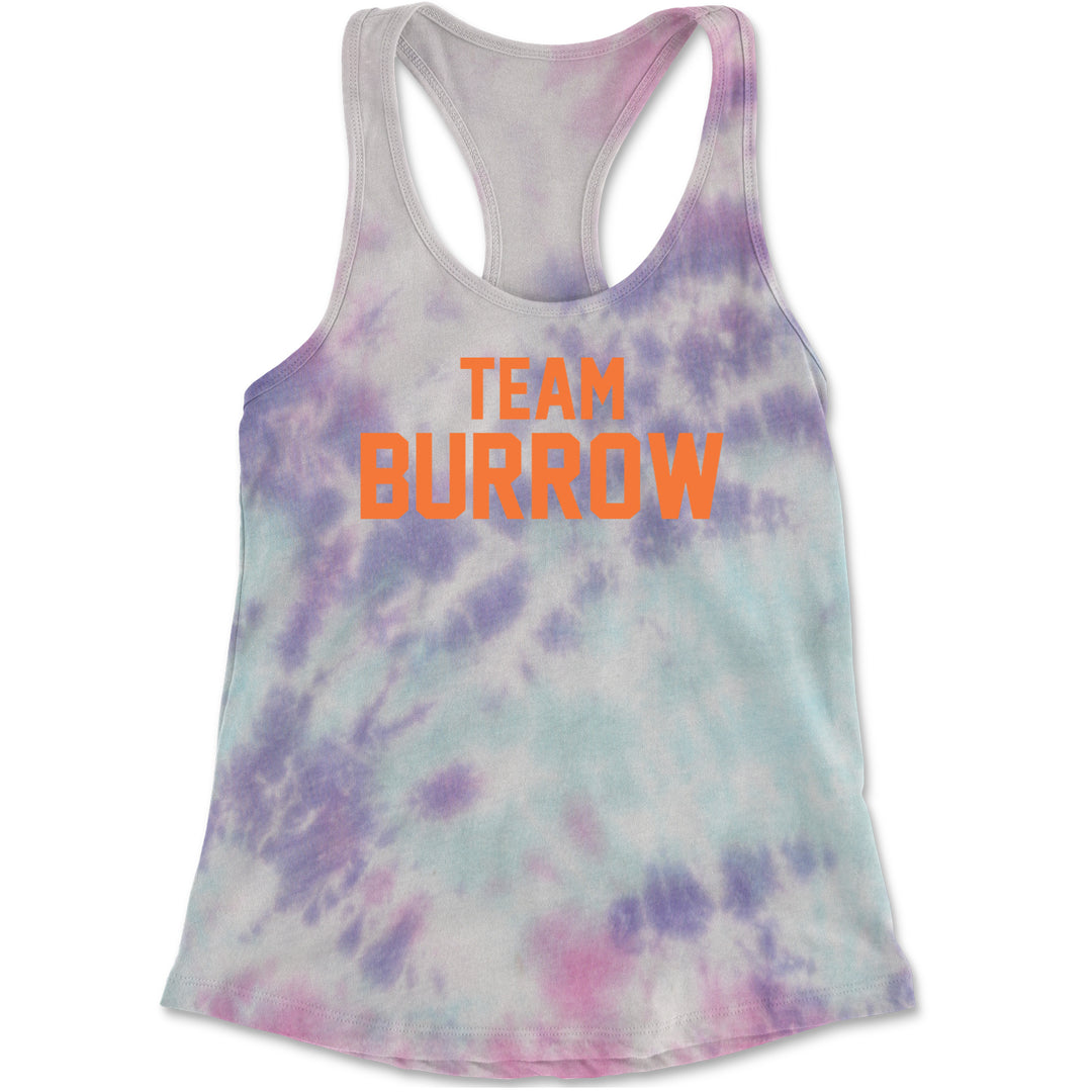 Team Burrow Cincinnati Racerback Tank Top for Women Cotton Candy