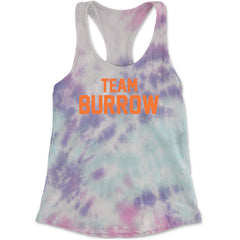 Team Burrow Cincinnati Racerback Tank Top for Women Cotton Candy