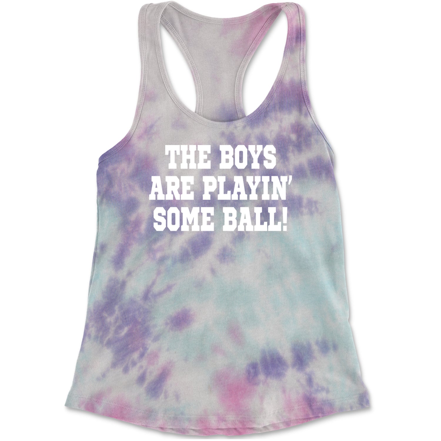 The Boys Are Playing Some Baseball Racerback Tank Top for Women Cotton Candy