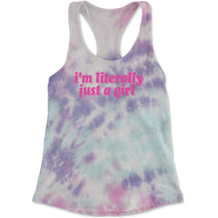 I'm Literally Just A Girl Racerback Tank Top for Women Cotton Candy