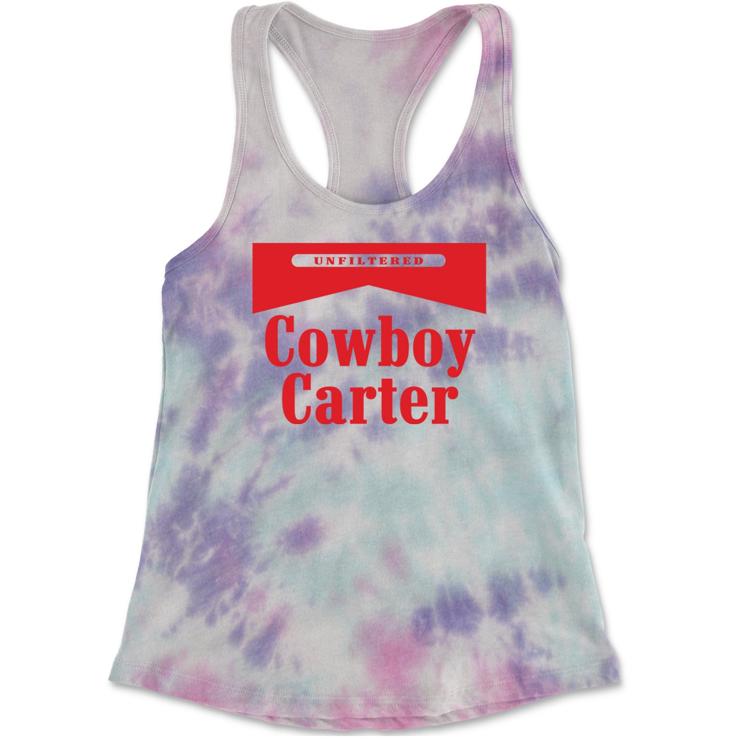 Cowboy Karter Country Act Two Racerback Tank Top for Women Cotton Candy