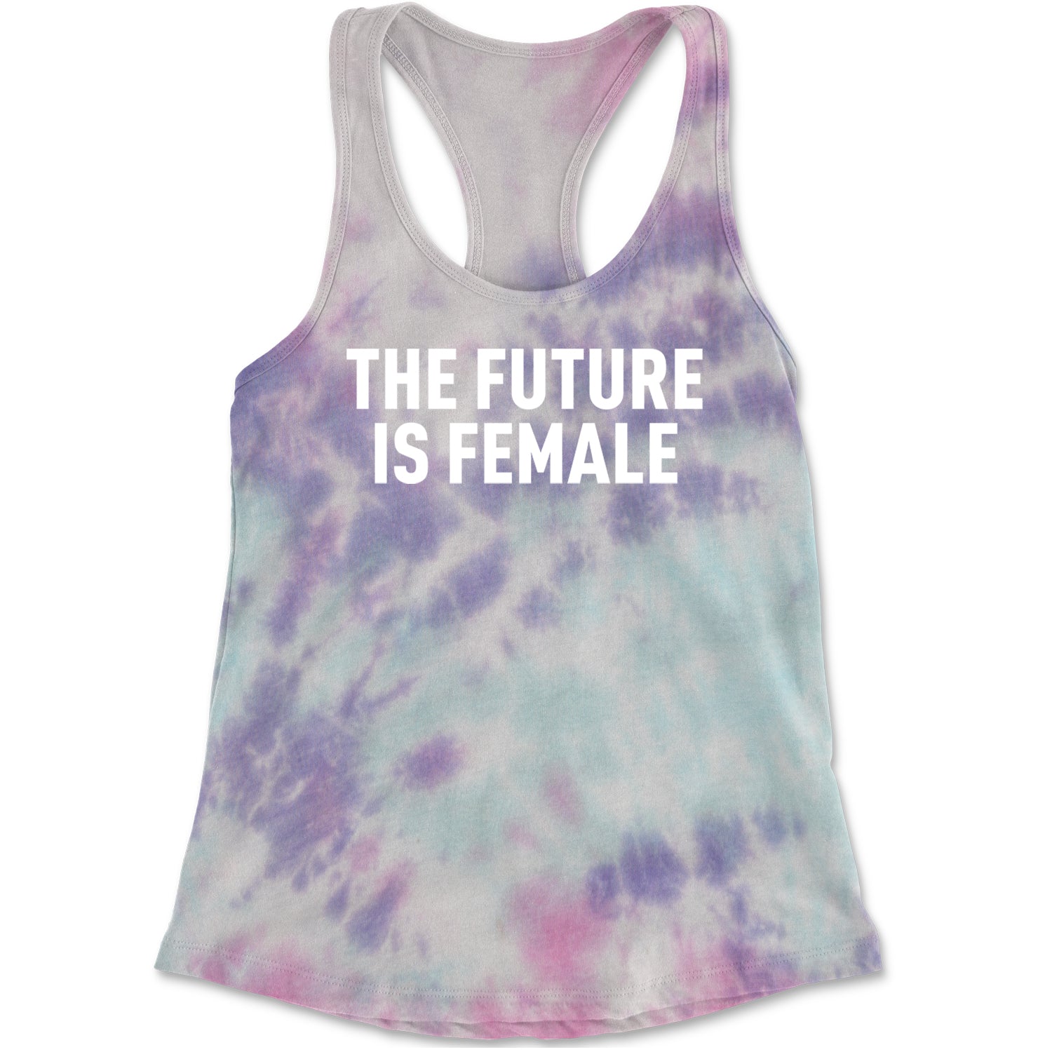 The Future Is Female Feminism  Racerback Tank Top for Women Cotton Candy