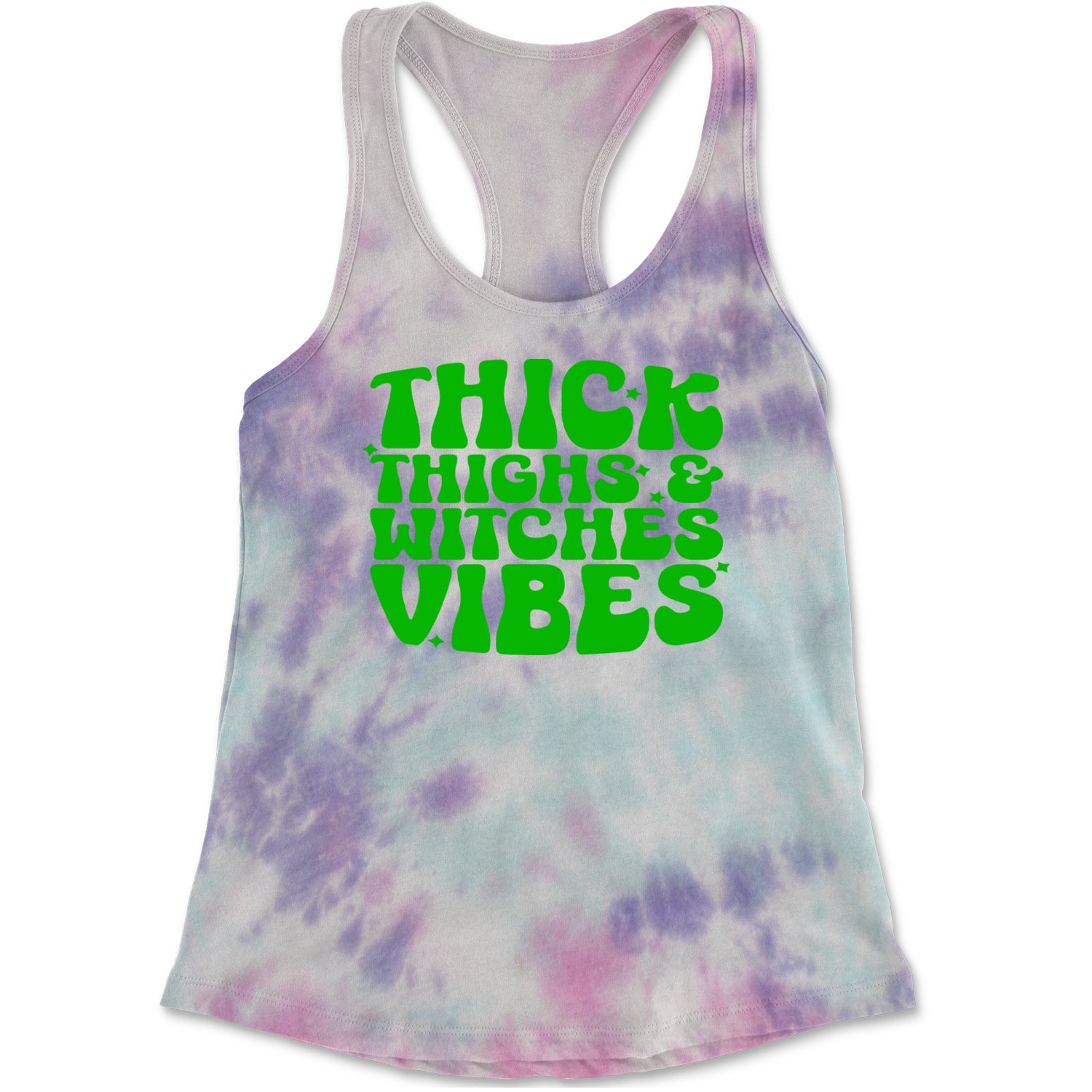 Thick Thighs And Witches Vibes Racerback Tank Top for Women Cotton Candy