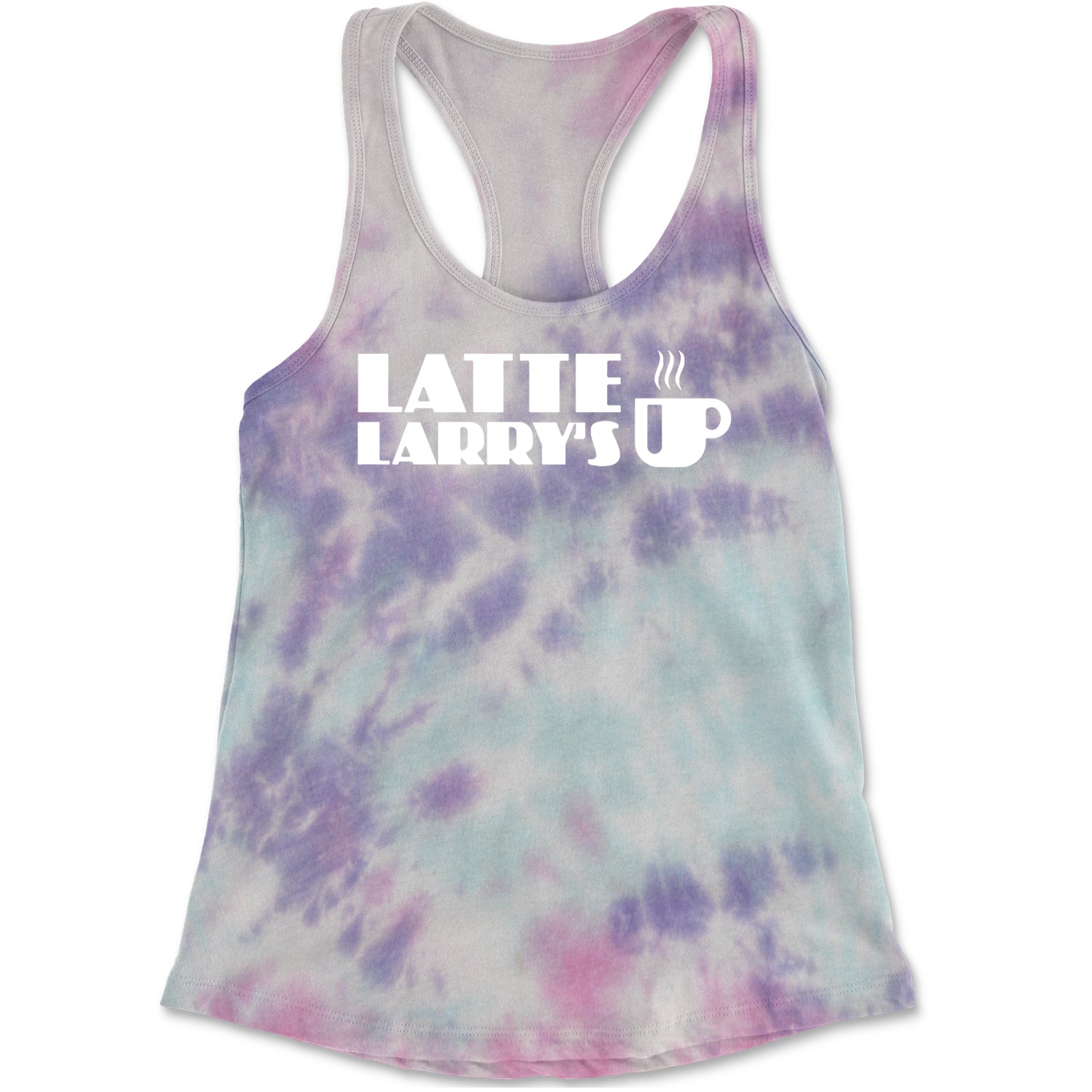 Latte Larry's Enthusiastic Coffee Racerback Tank Top for Women Cotton Candy