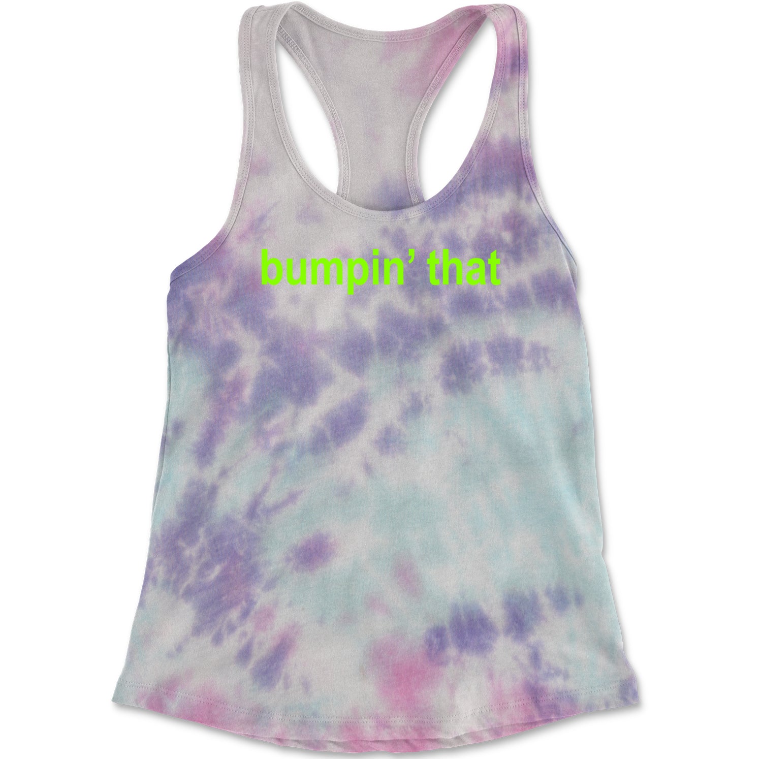 Bumpin' That Brat Music Racerback Tank Top for Women Cotton Candy