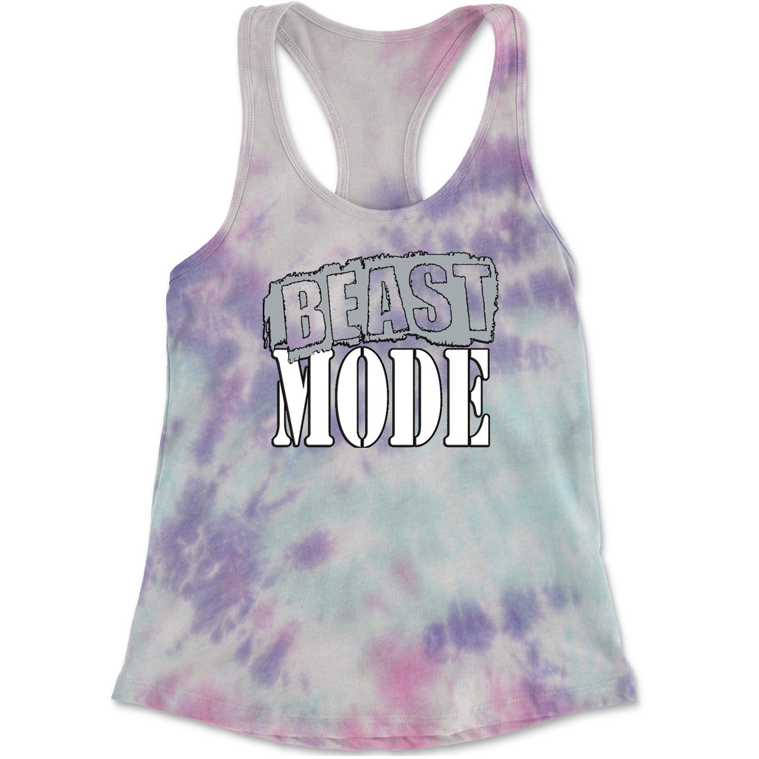 Beast Mode Training Gym Workout Racerback Tank Top for Women Cotton Candy