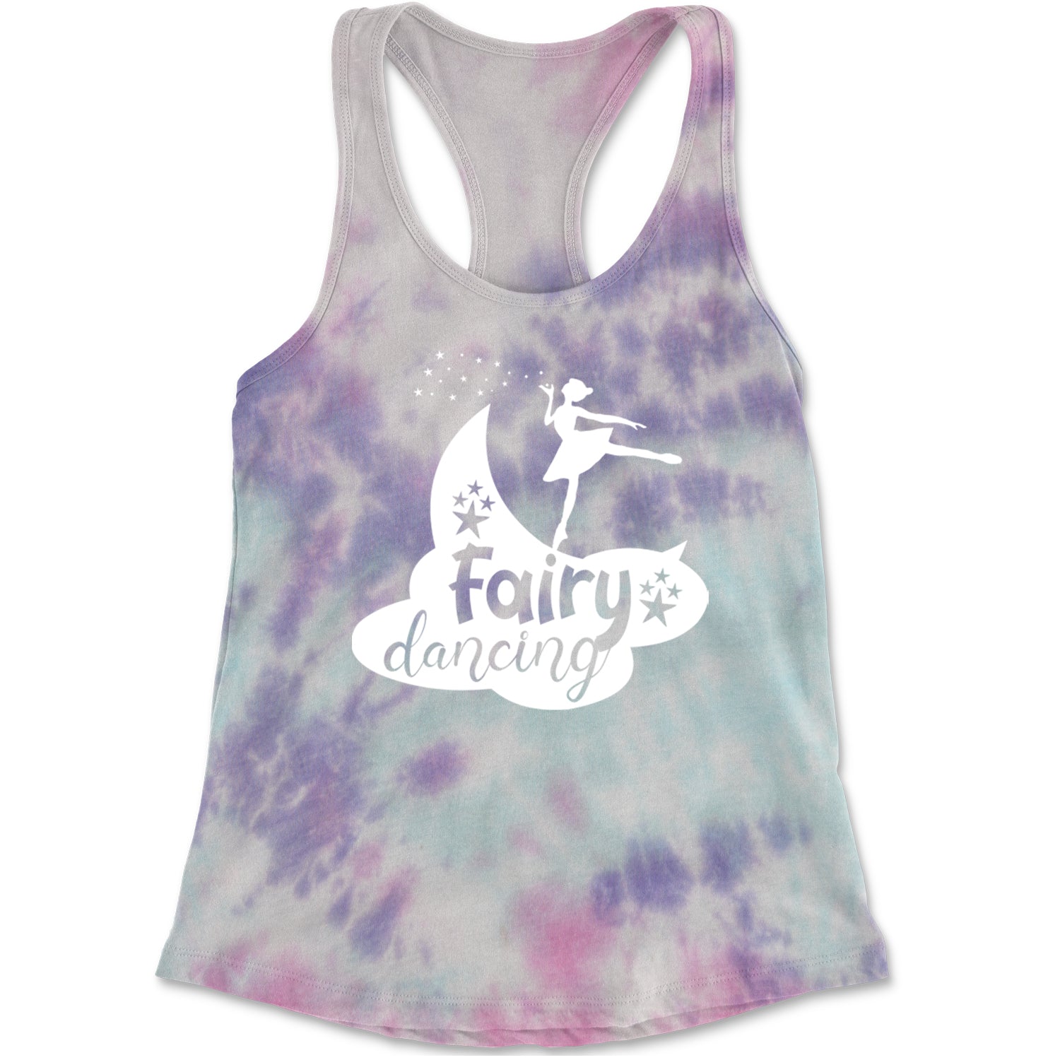 Fairy Dancing Racerback Tank Top for Women Cotton Candy