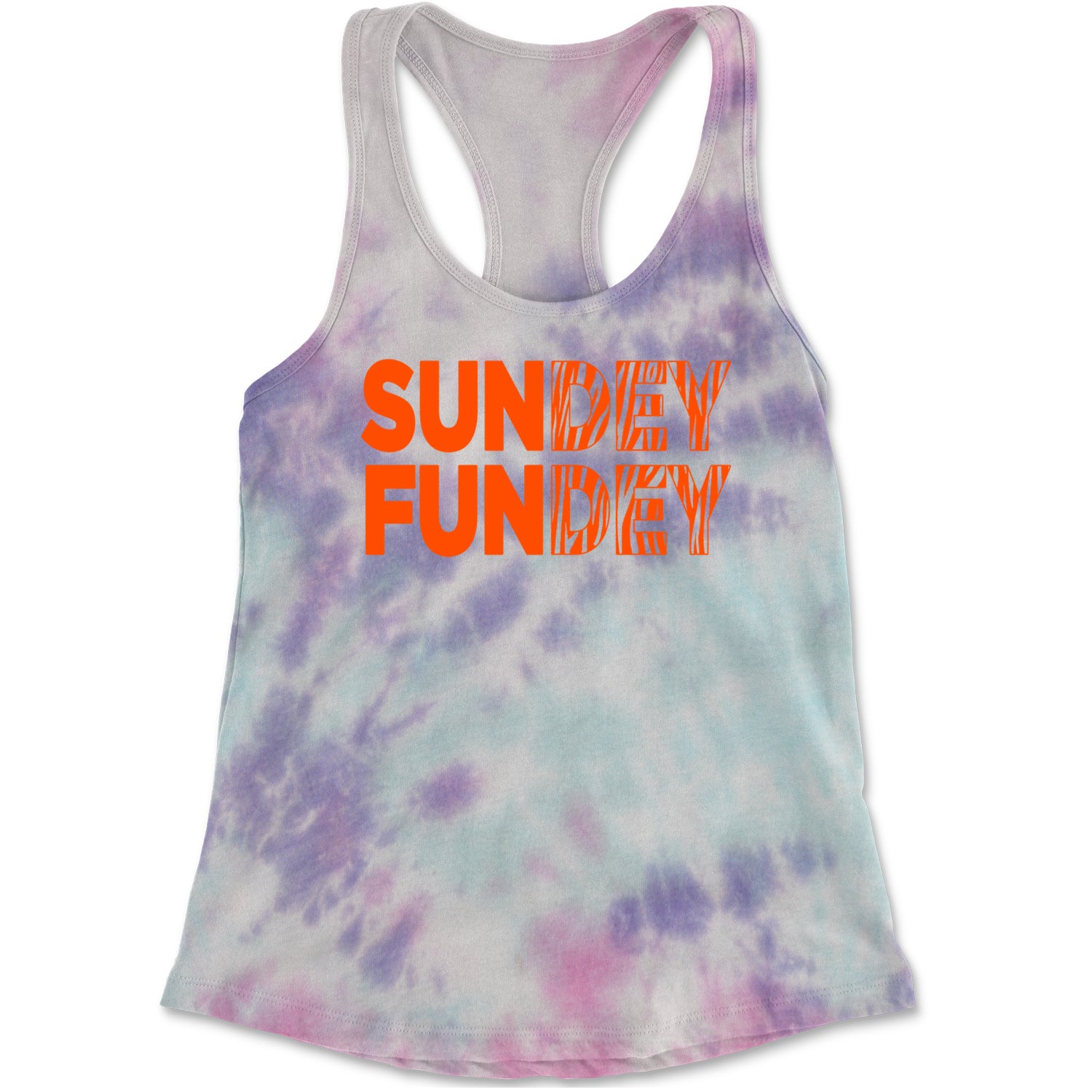 SunDEY FunDEY Sunday FundayRacerback Tank Top for Women Cotton Candy