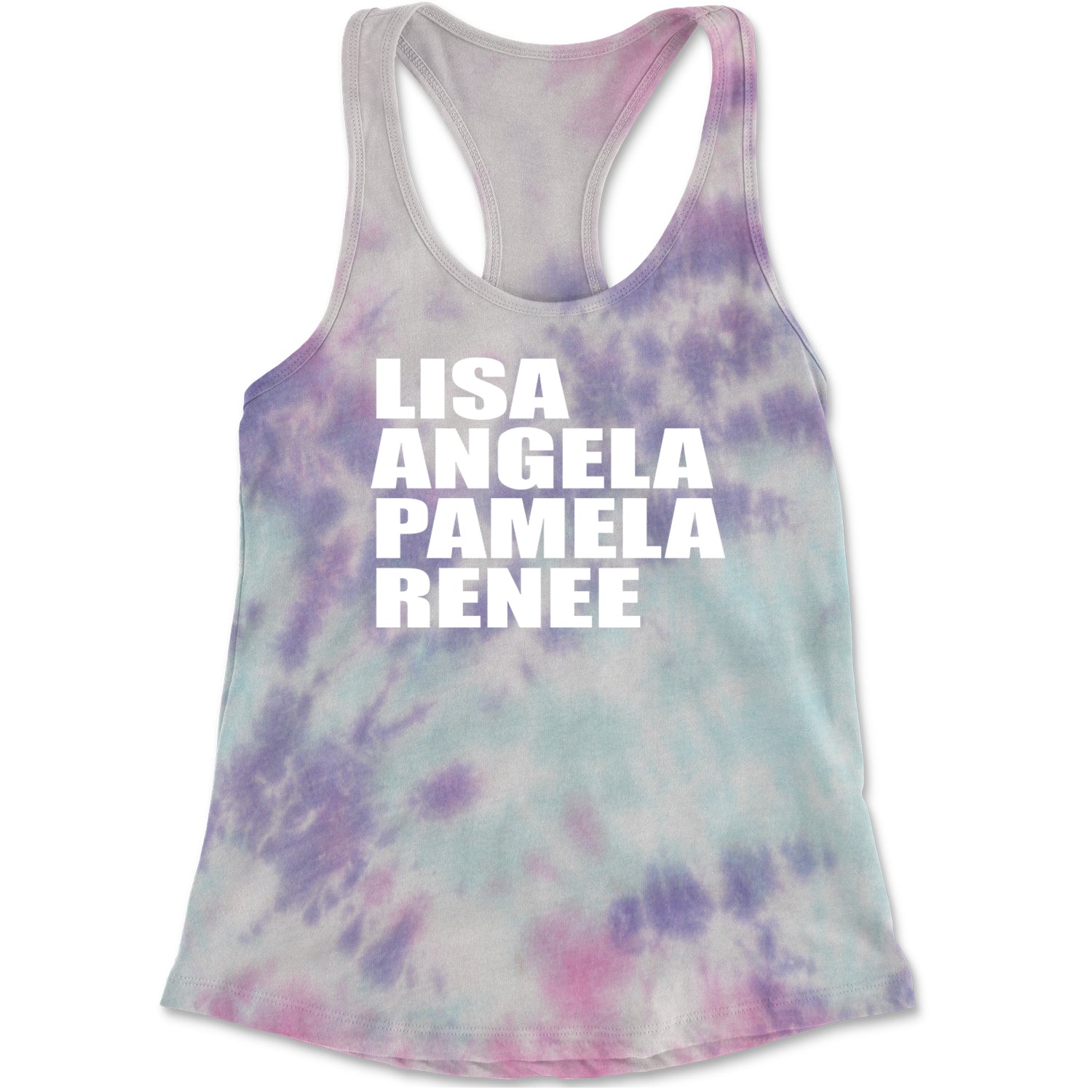 Lisa Angela Pamela Renee Around The Way Girl Racerback Tank Top for Women Cotton Candy