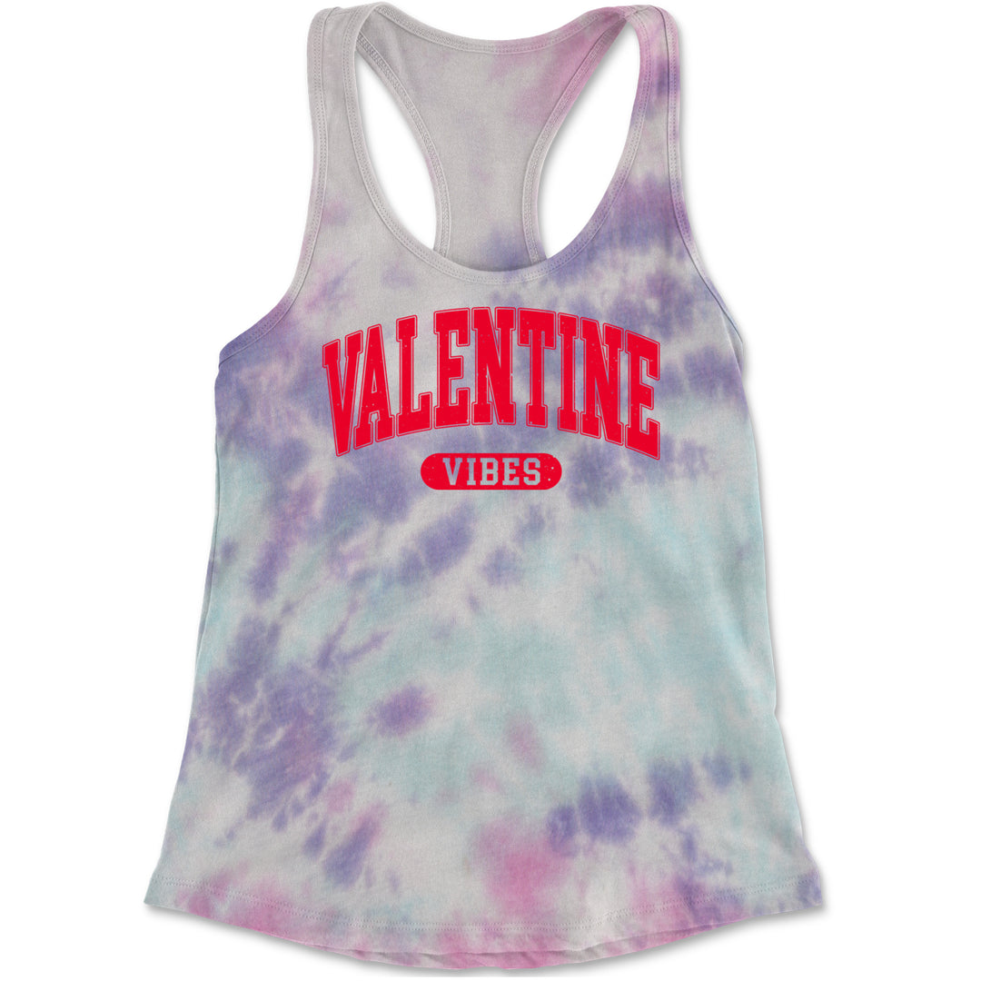 Valentines Vibes Racerback Tank Top for Women Cotton Candy