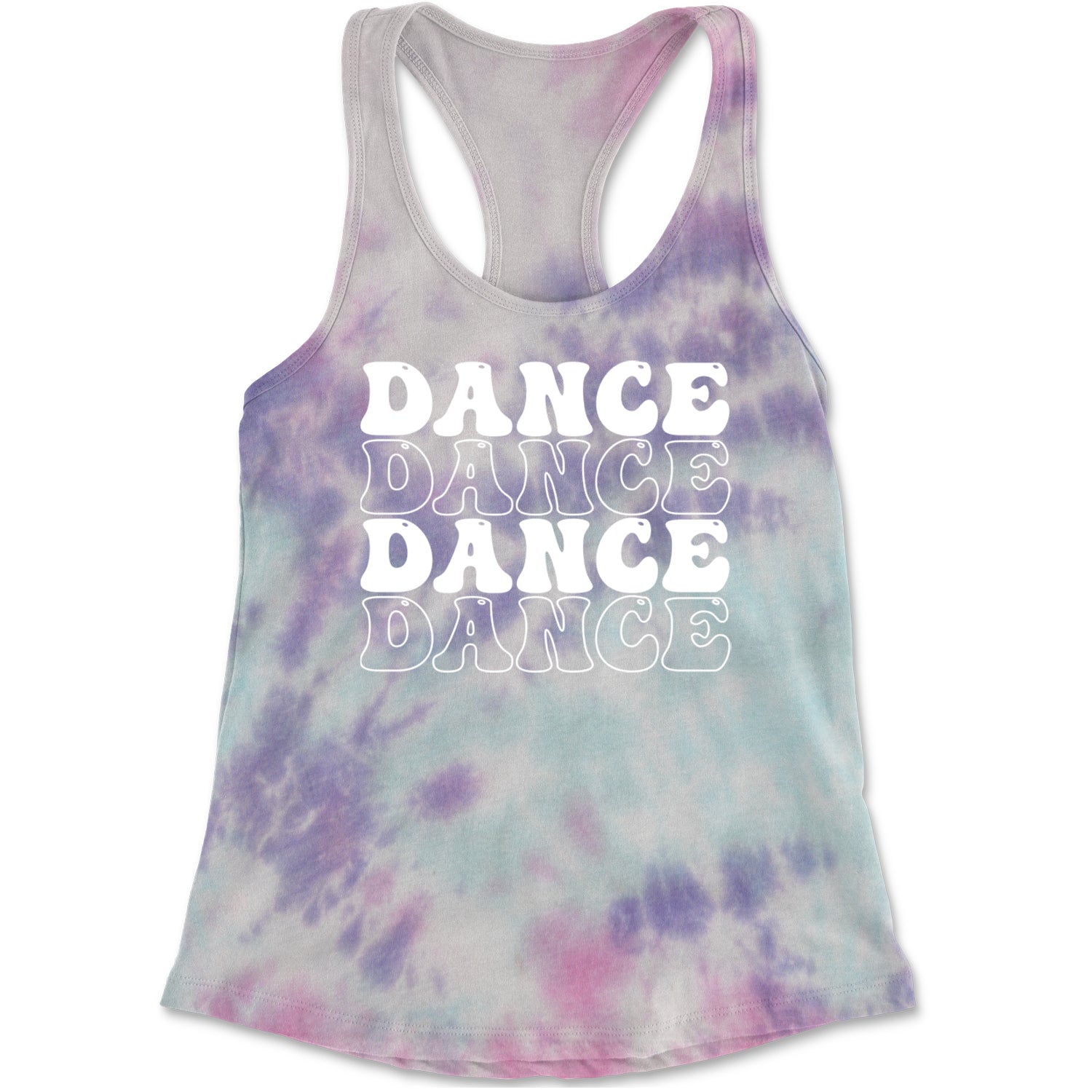 Dance Dance Dance Dance Racerback Tank Top for Women Cotton Candy