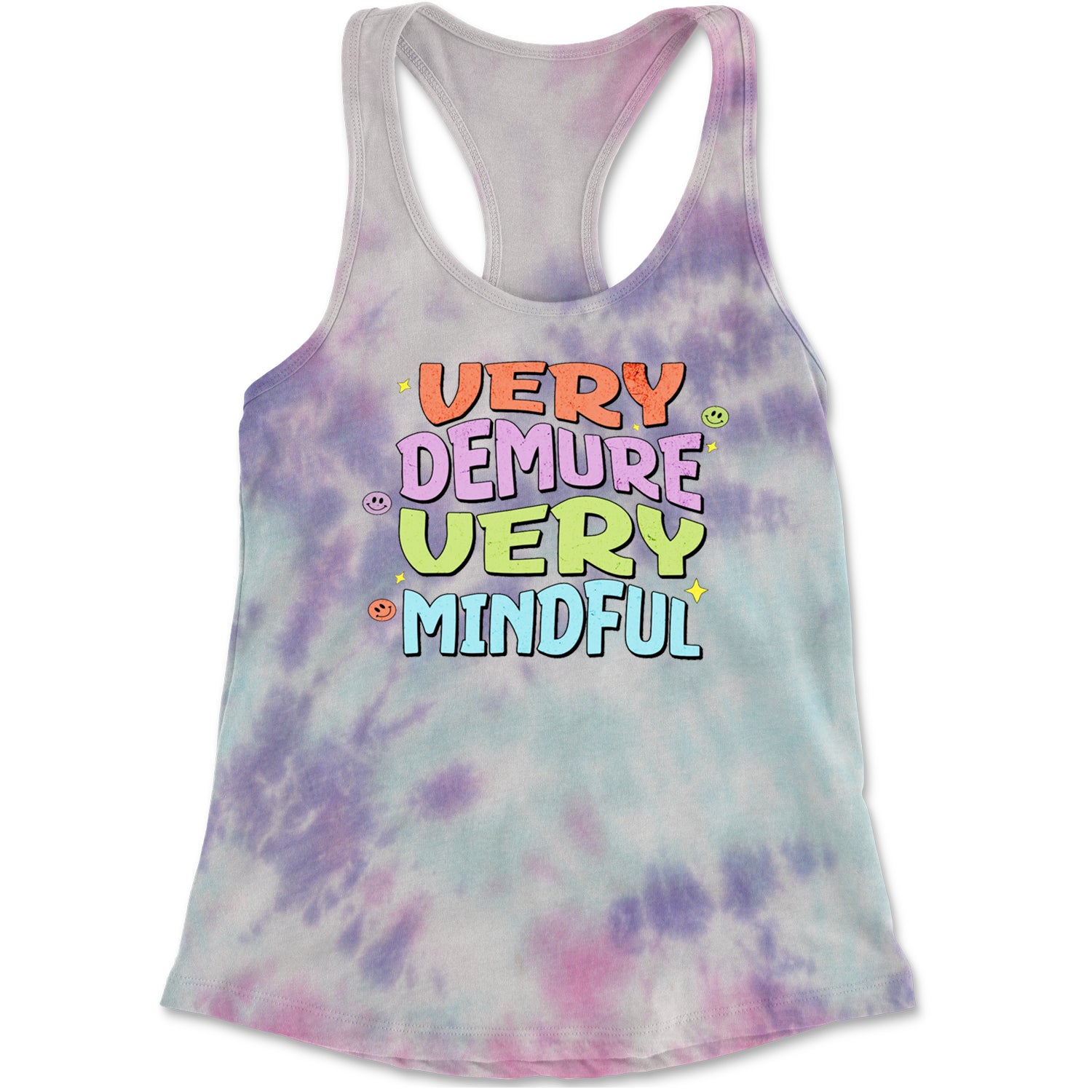 Very Demure, Very Mindful Racerback Tank Top for Women Cotton Candy