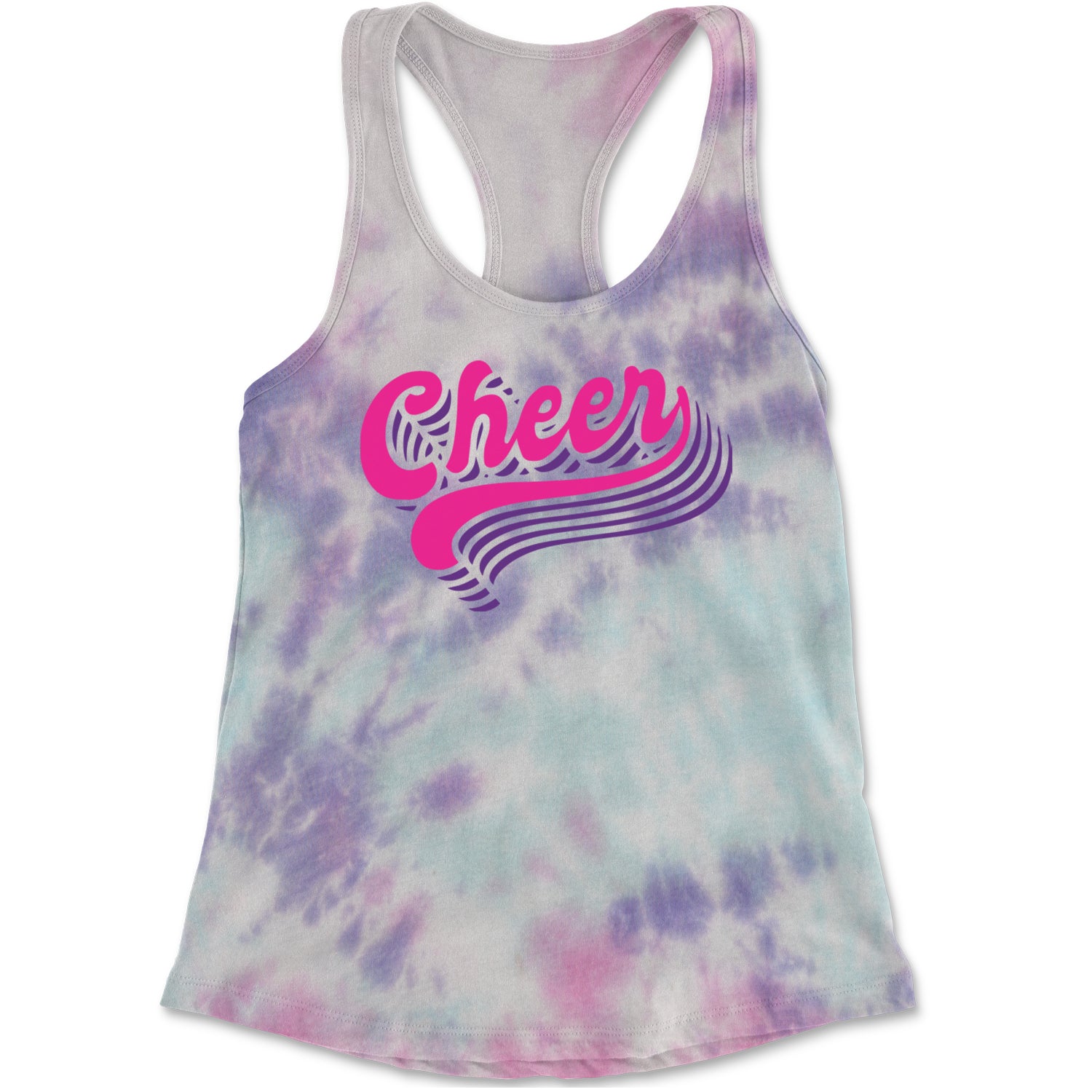 Cheer Pride Racerback Tank Top for Women Cotton Candy