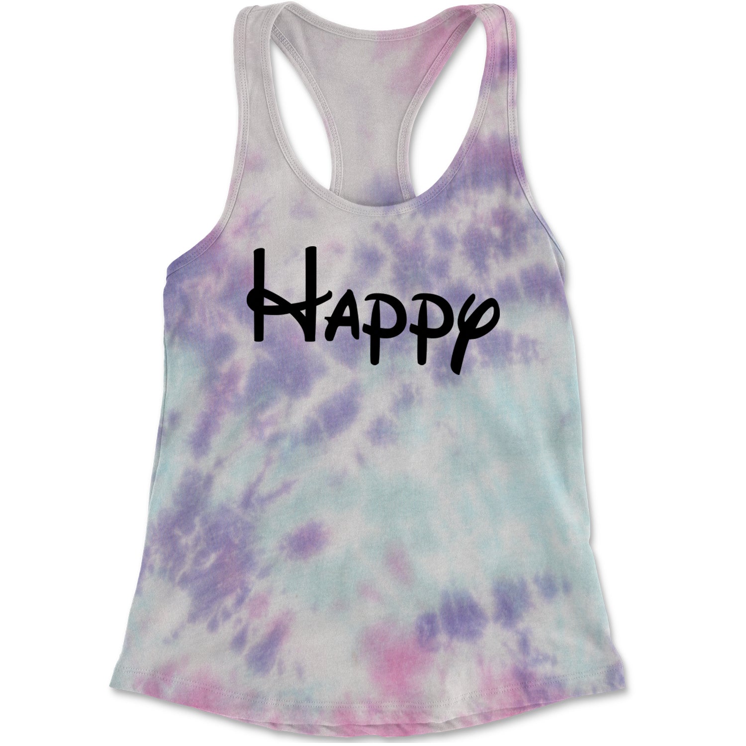 Happy - 7 Dwarfs Costume Racerback Tank Top for Women Cotton Candy