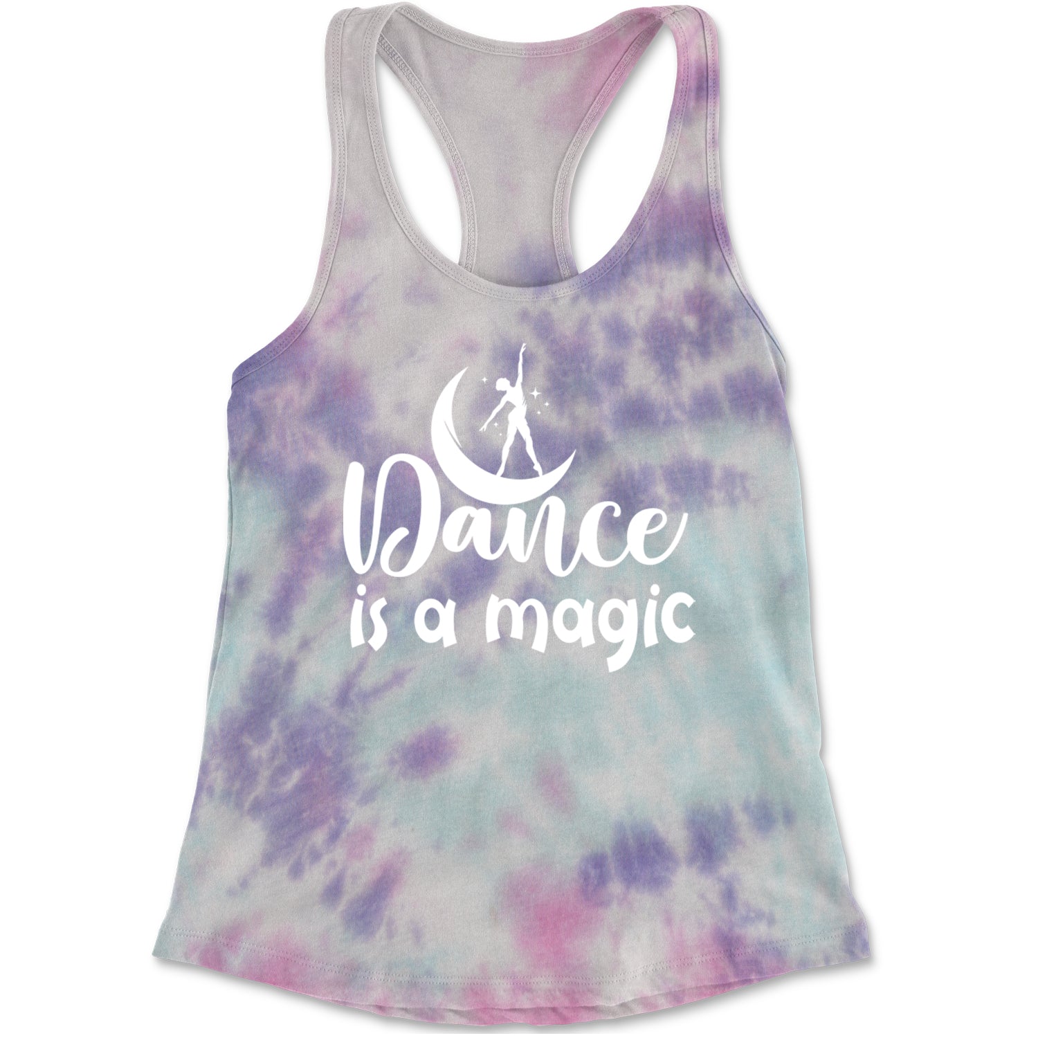 Dance Is Magic Racerback Tank Top for Women Cotton Candy