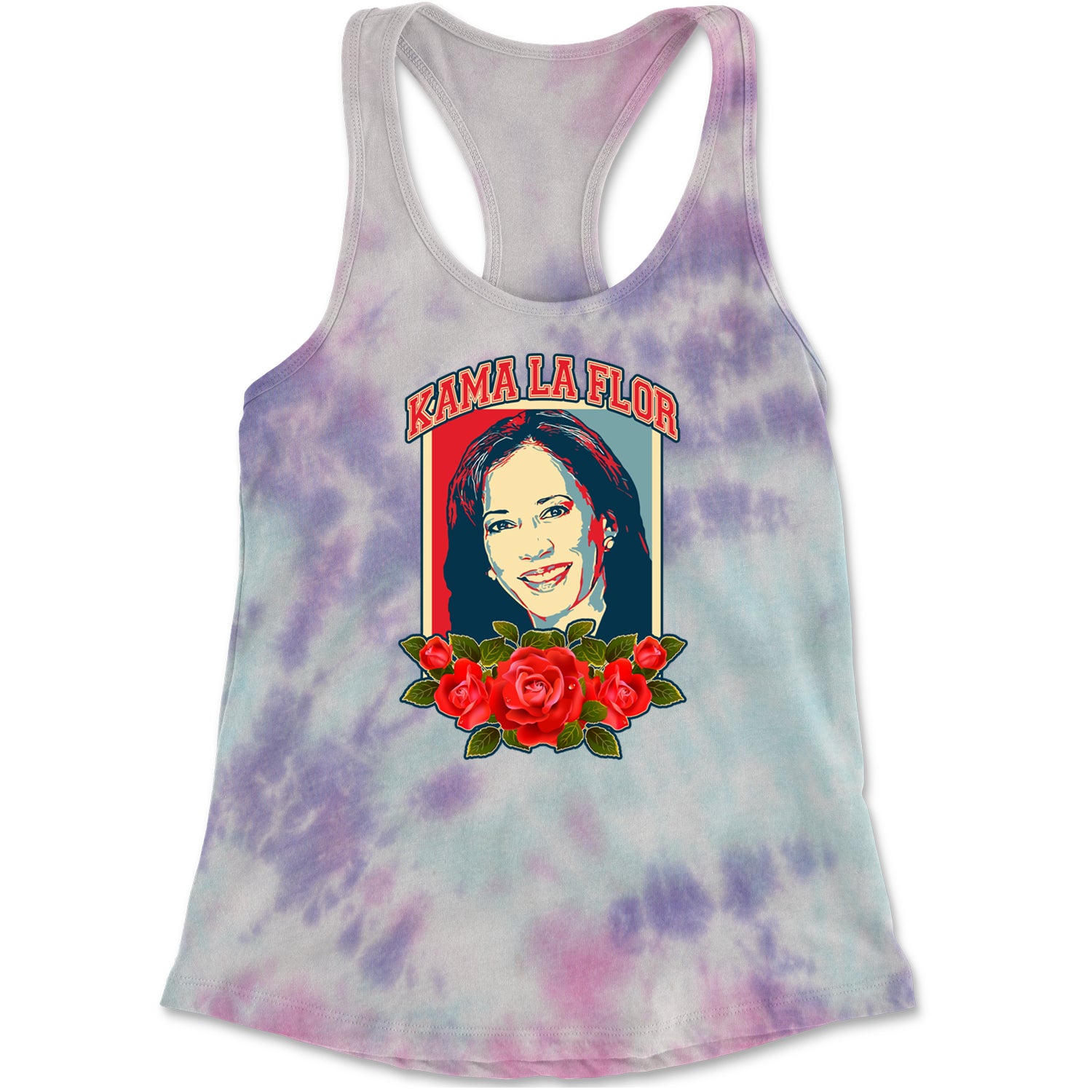 Kama La Flor Kamala Como La Flor Racerback Tank Top for Women Cotton Candy