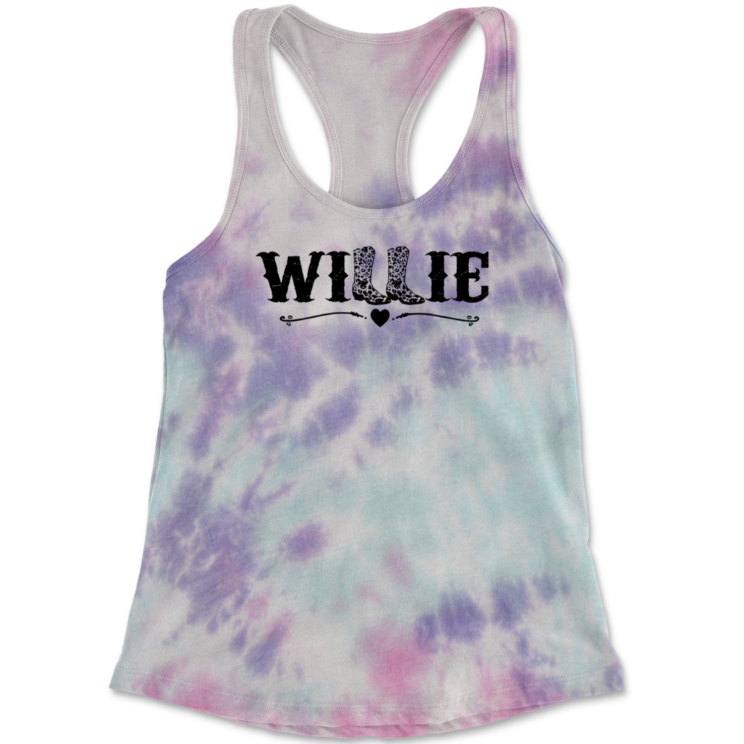 Willie Cowboy Boots Hippy Country Music Racerback Tank Top for Women
