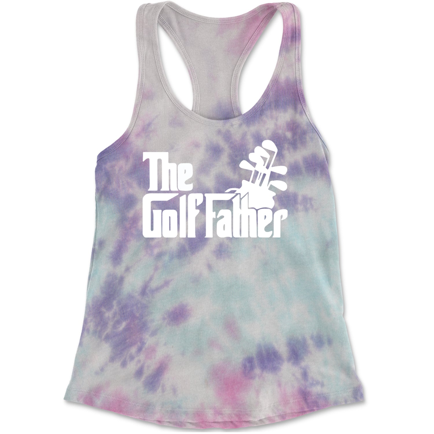 The Golf Father Golfing Dad  Racerback Tank Top for Women Cotton Candy