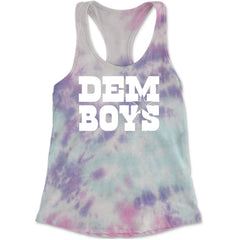Dem Boys Dallas Football Racerback Tank Top for Women Cotton Candy