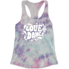Love To Dance Racerback Tank Top for Women Cotton Candy