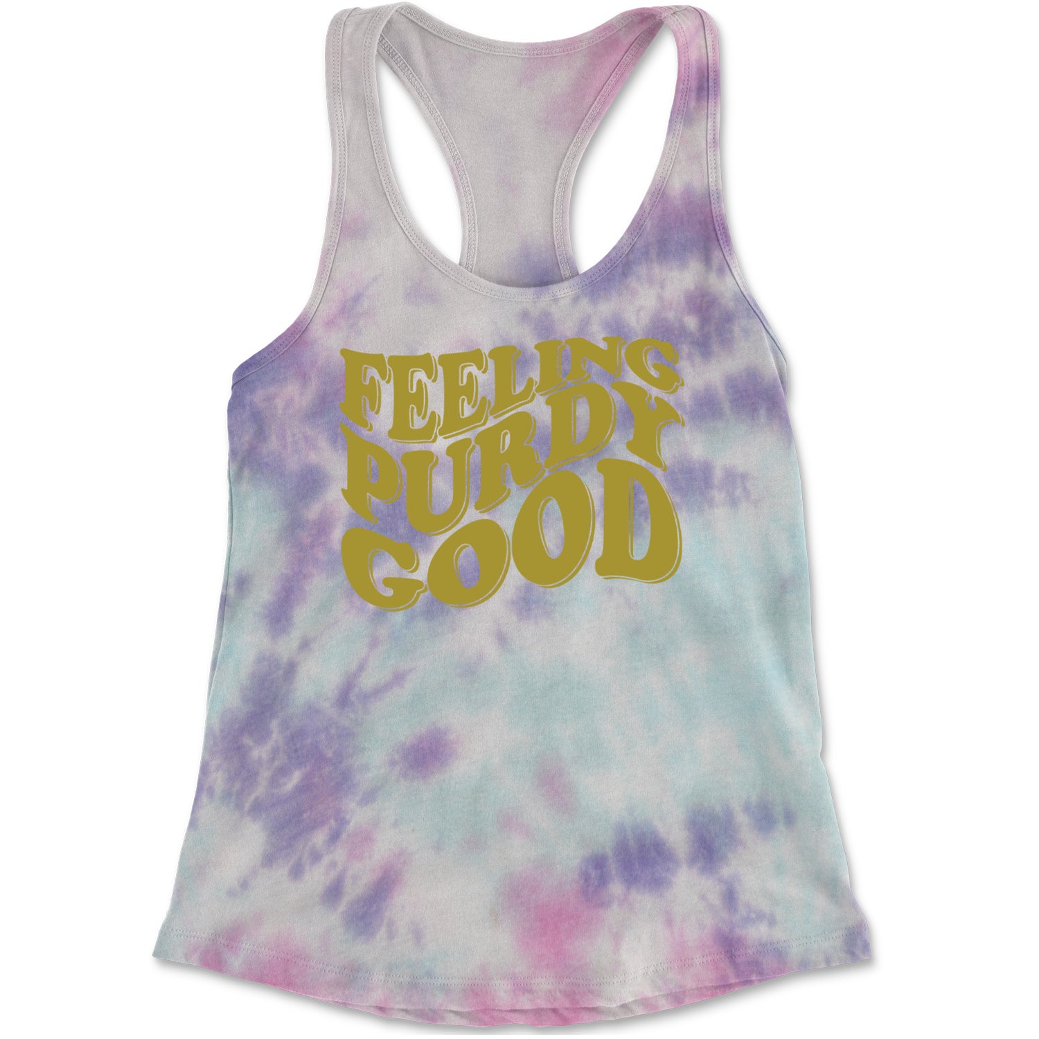 Feeling Purdy Good San Francisco Racerback Tank Top for Women Cotton Candy