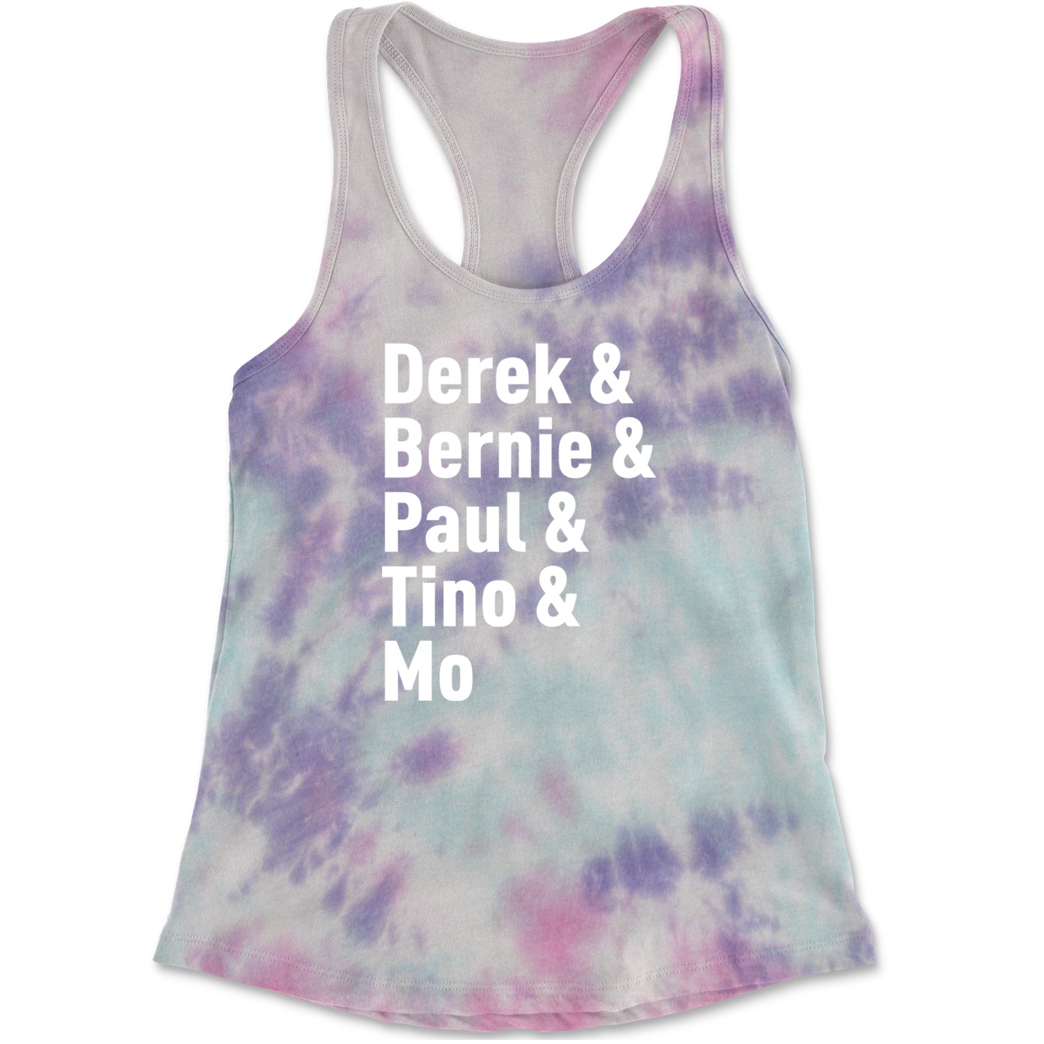 Derek & Bernie & Paul & Tino & Mo Racerback Tank Top for Women Cotton Candy