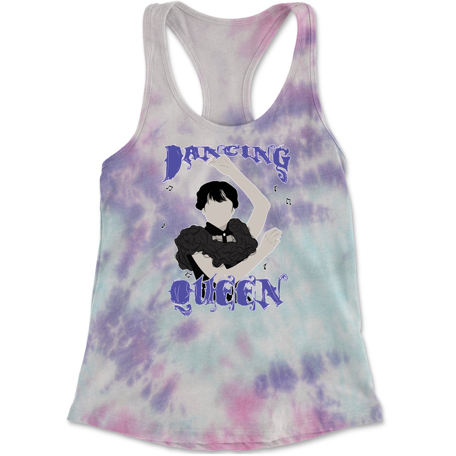 Wednesday Dancing Queen Racerback Tank Top for Women Cotton Candy