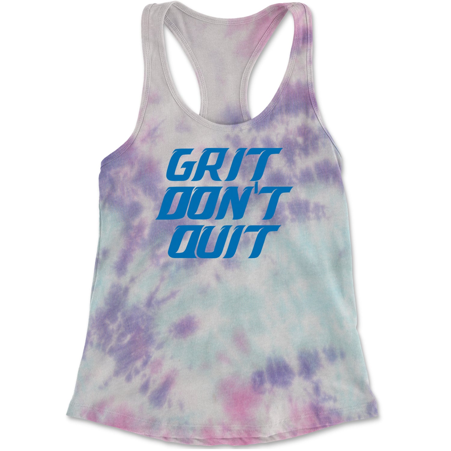 Grit Don't Quit Detroit Grit Racerback Tank Top for Women Cotton Candy