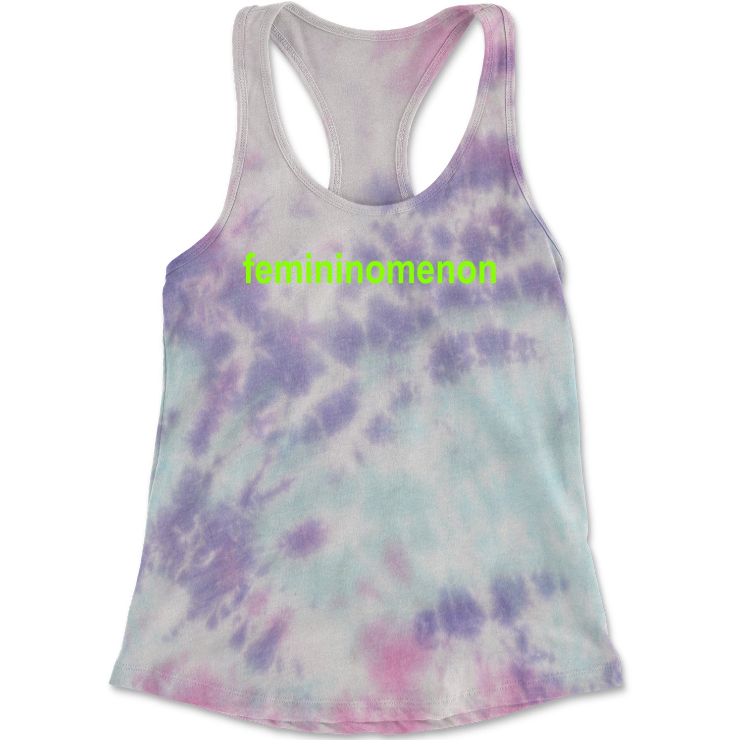 Femininomenon Female Empowerment Racerback Tank Top for Women Cotton Candy