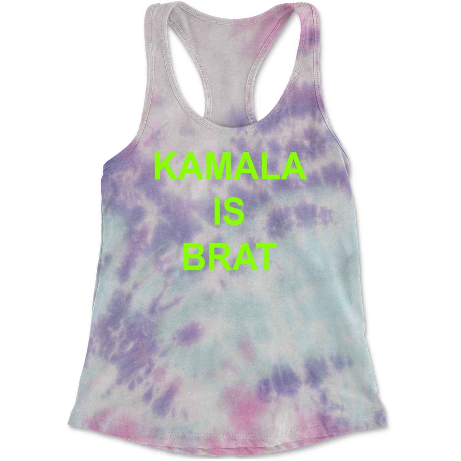 Kamala Is Brat - President Harris 2024 Racerback Tank Top for Women Cotton Candy