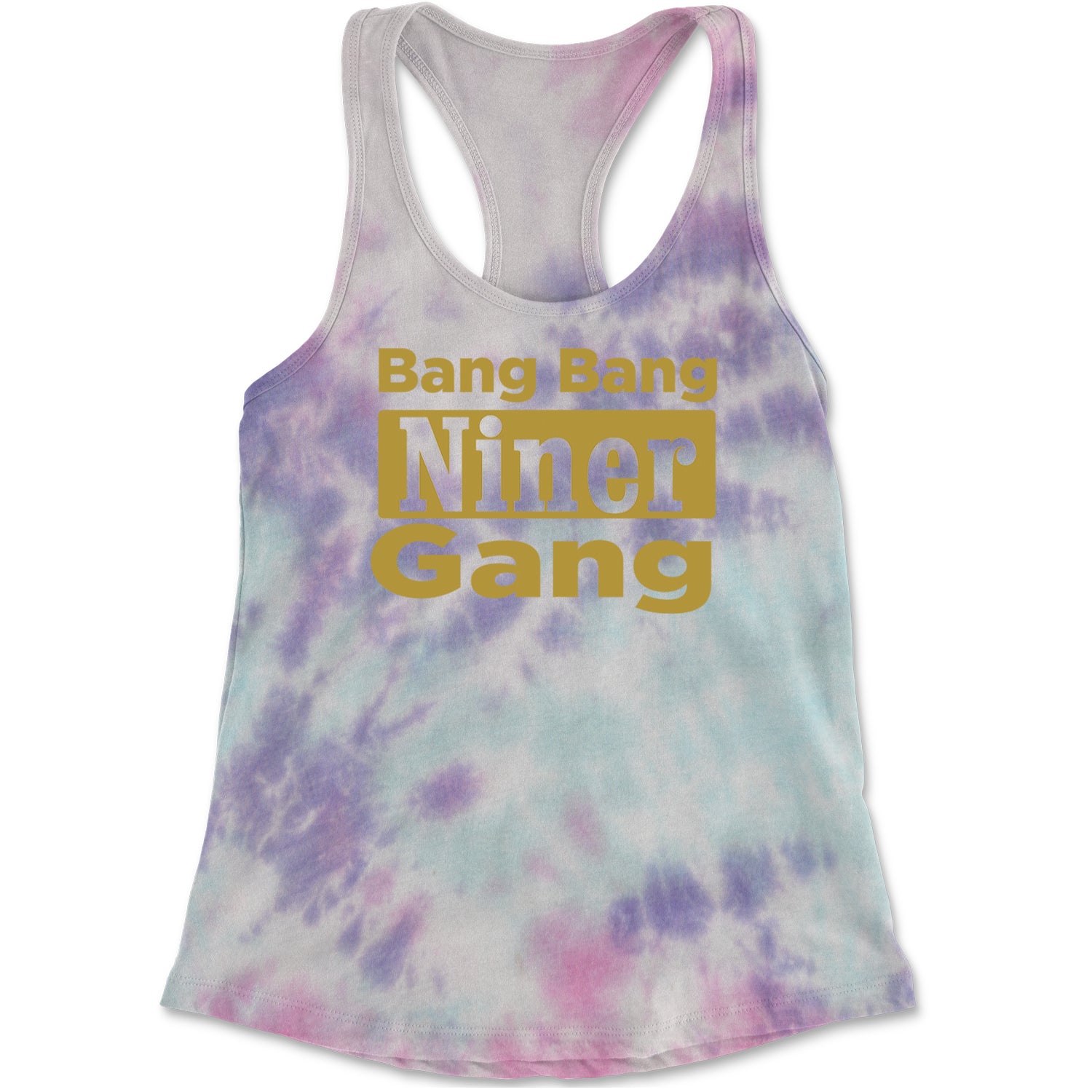 Bang Bang Niner Gang San Francisco Racerback Tank Top for Women Cotton Candy