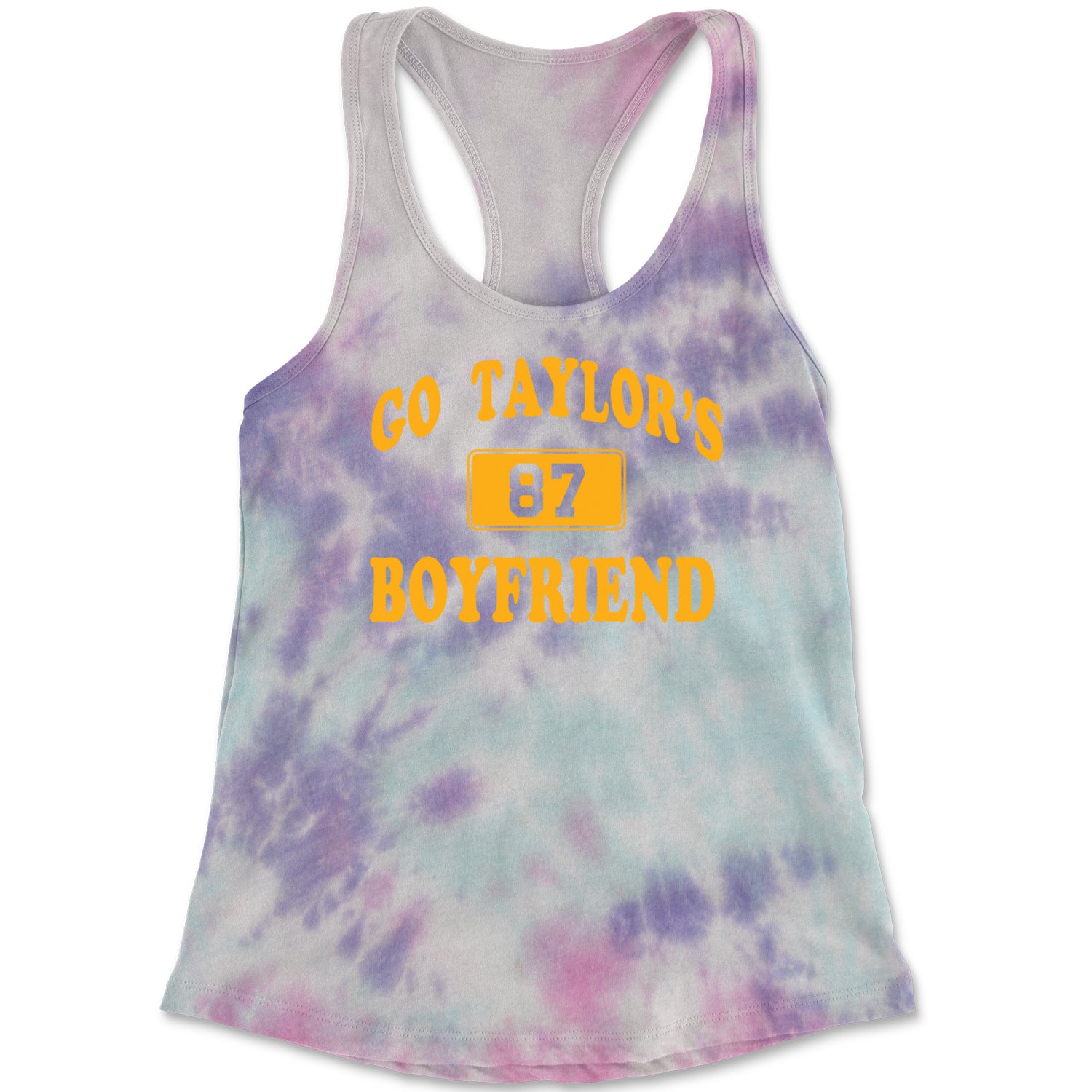 Go Taylor's Boyfriend Kansas City Racerback Tank Top for Women Cotton Candy