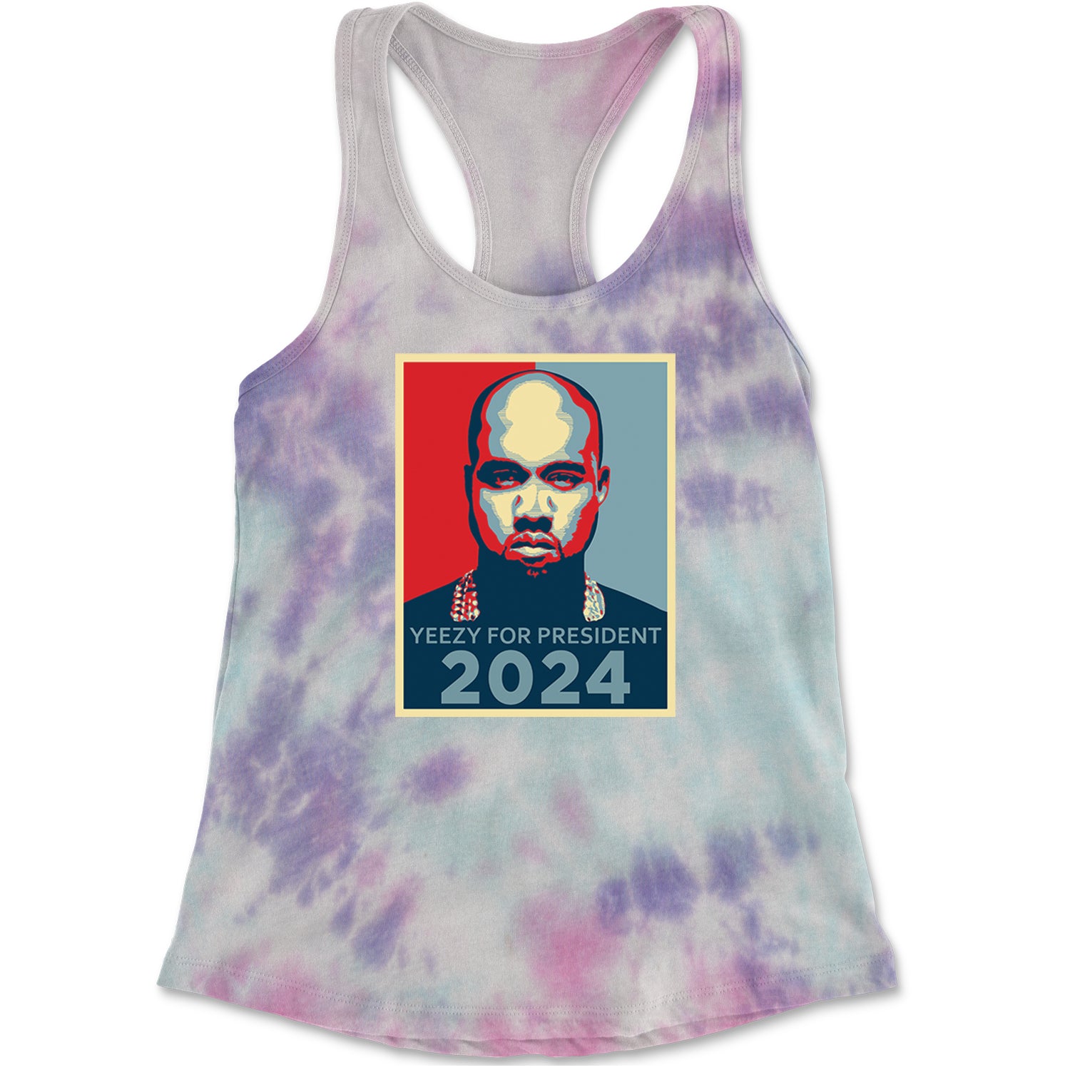 Yeezus For President Vote for Ye Racerback Tank Top for Women Cotton Candy