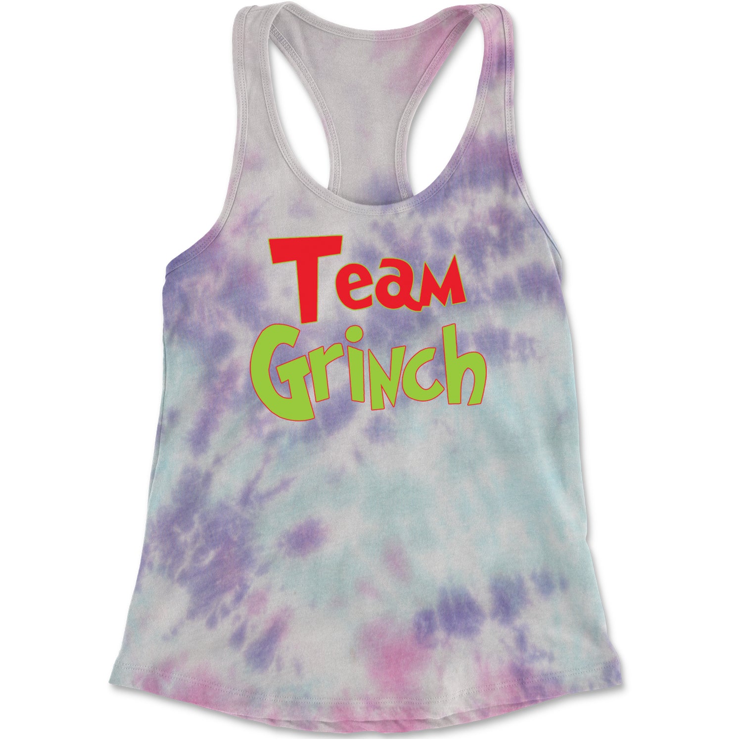 Team Gr-nch Jolly Grinchmas Merry Christmas Racerback Tank Top for Women Cotton Candy